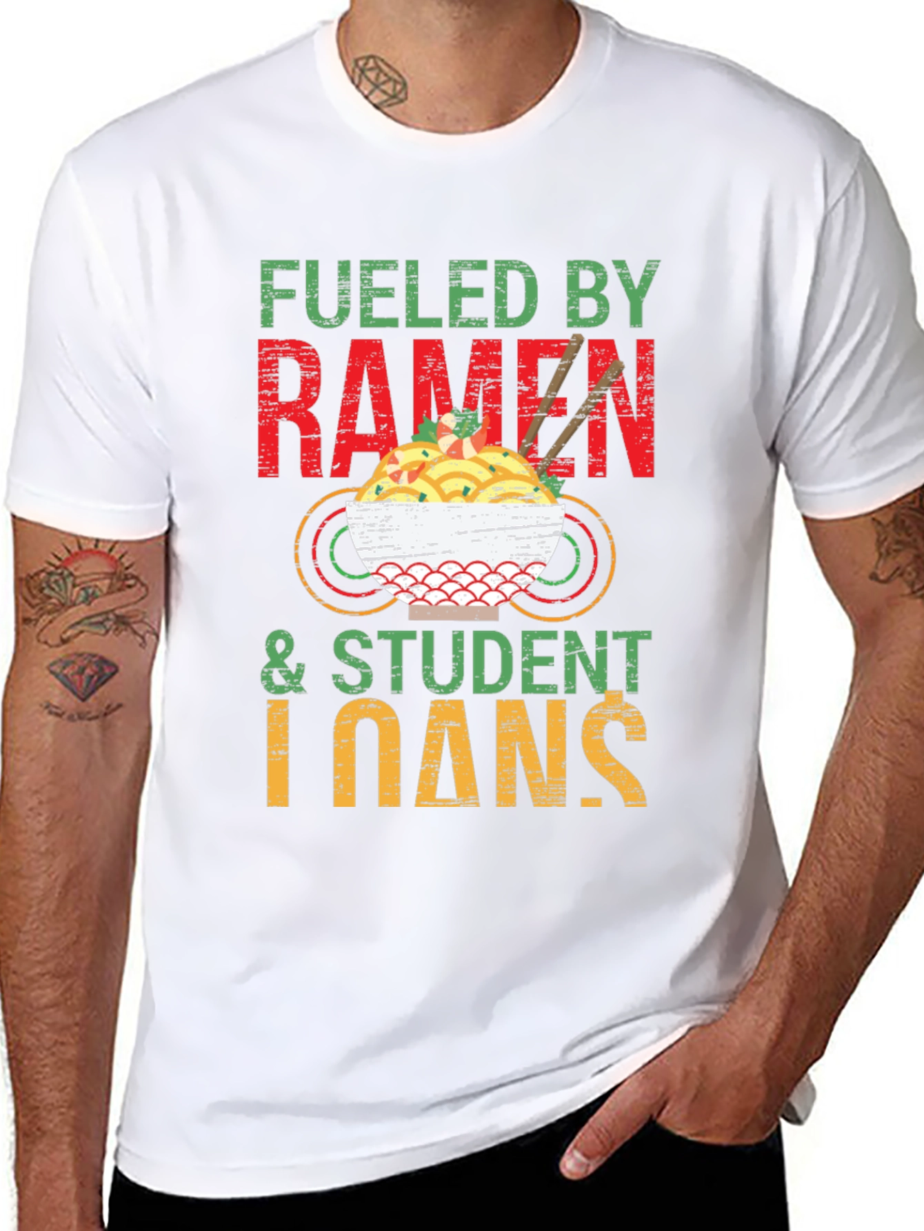 Fueled by Ramen & Student Loans Graphic T-Shirt