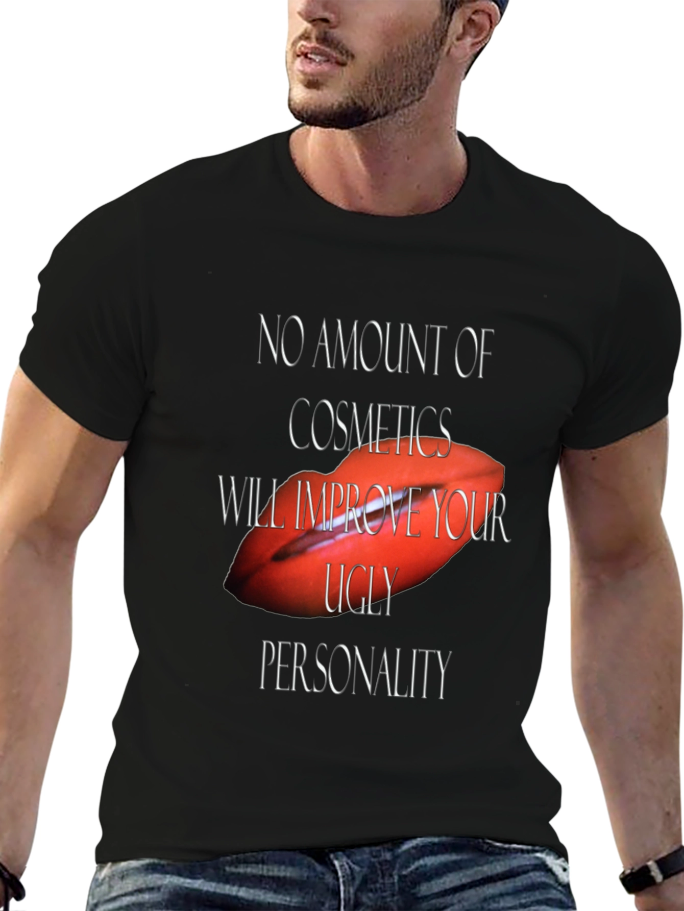 Cosmetics Ugly Personality Graphic T-Shirt