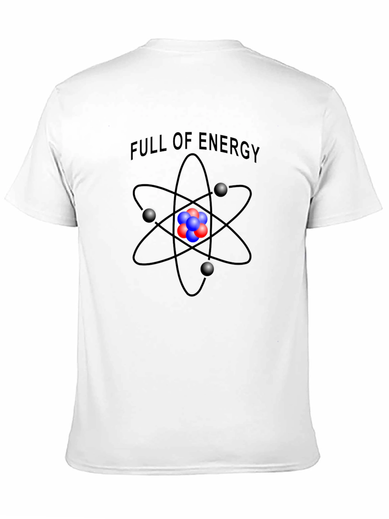 Full of Energy Atom Graphic Black T-Shirt