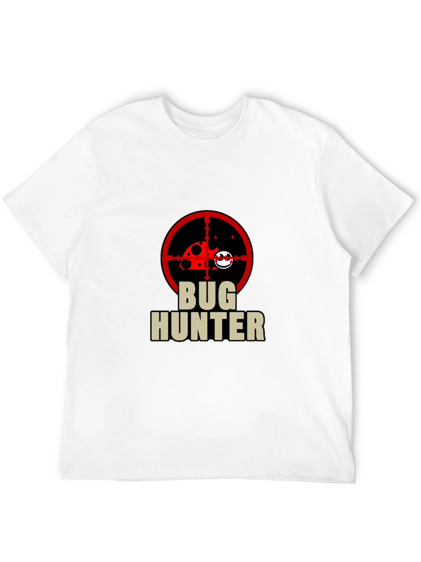Bug Hunter Graphic Tee - Black Cotton T-Shirt