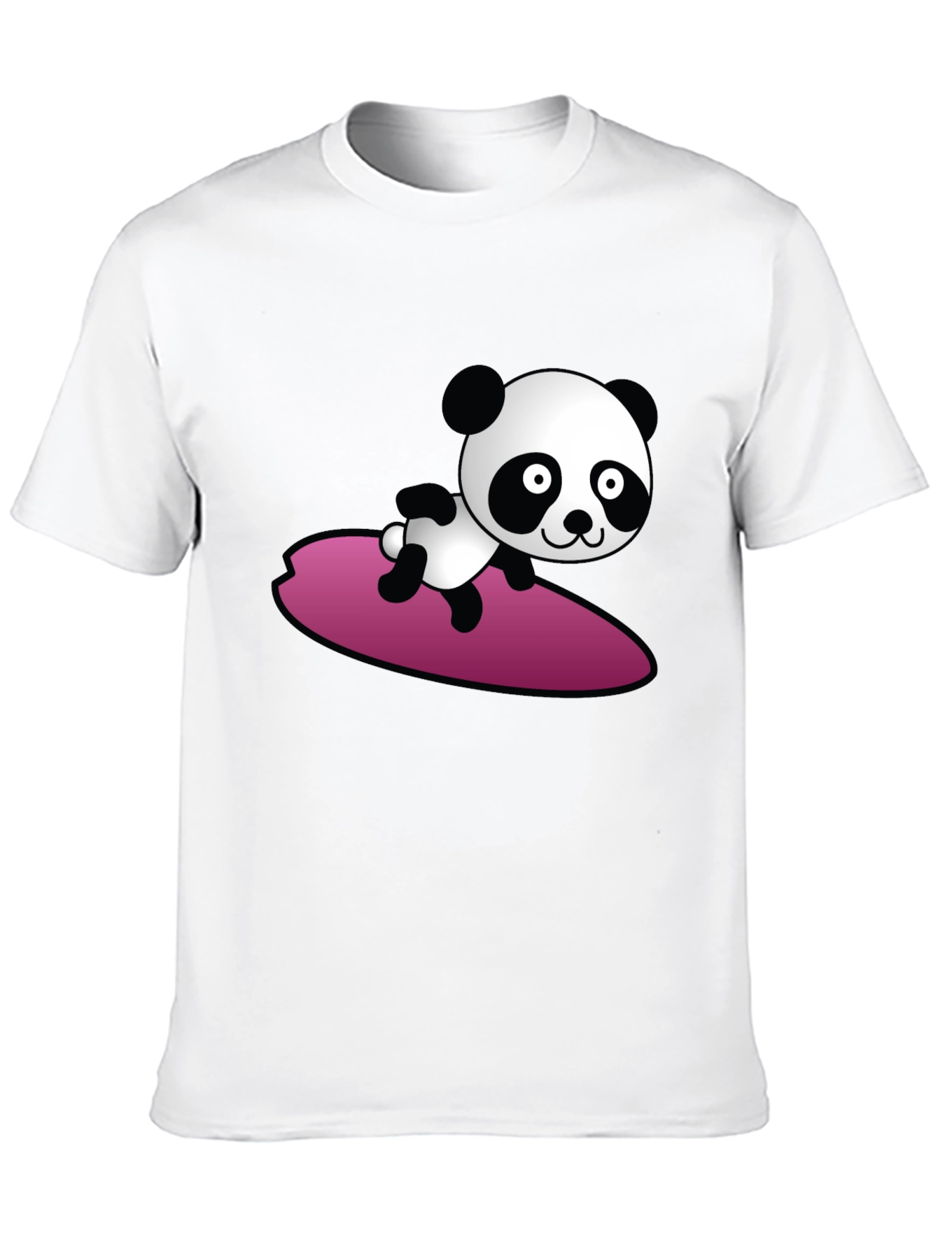 Surfing Panda Graphic Tee - Cool Black T-Shirt