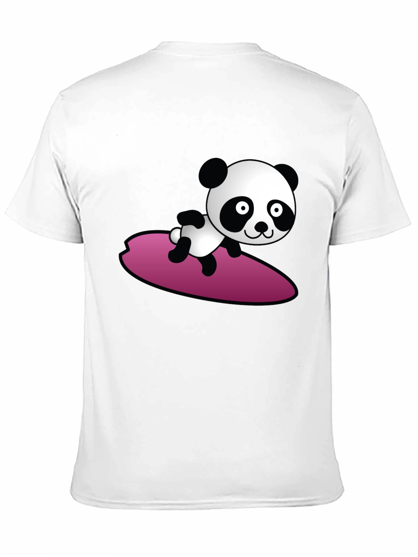 Surfing Panda Graphic Tee - Cool Black T-Shirt