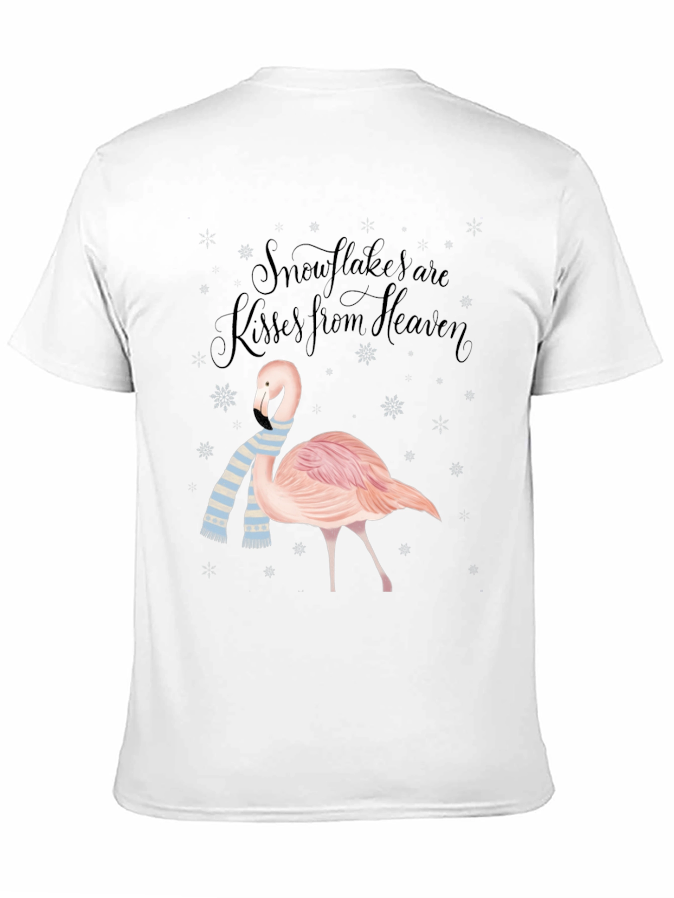 Flamingo Snowflakes Kisses From Heaven T-Shirt
