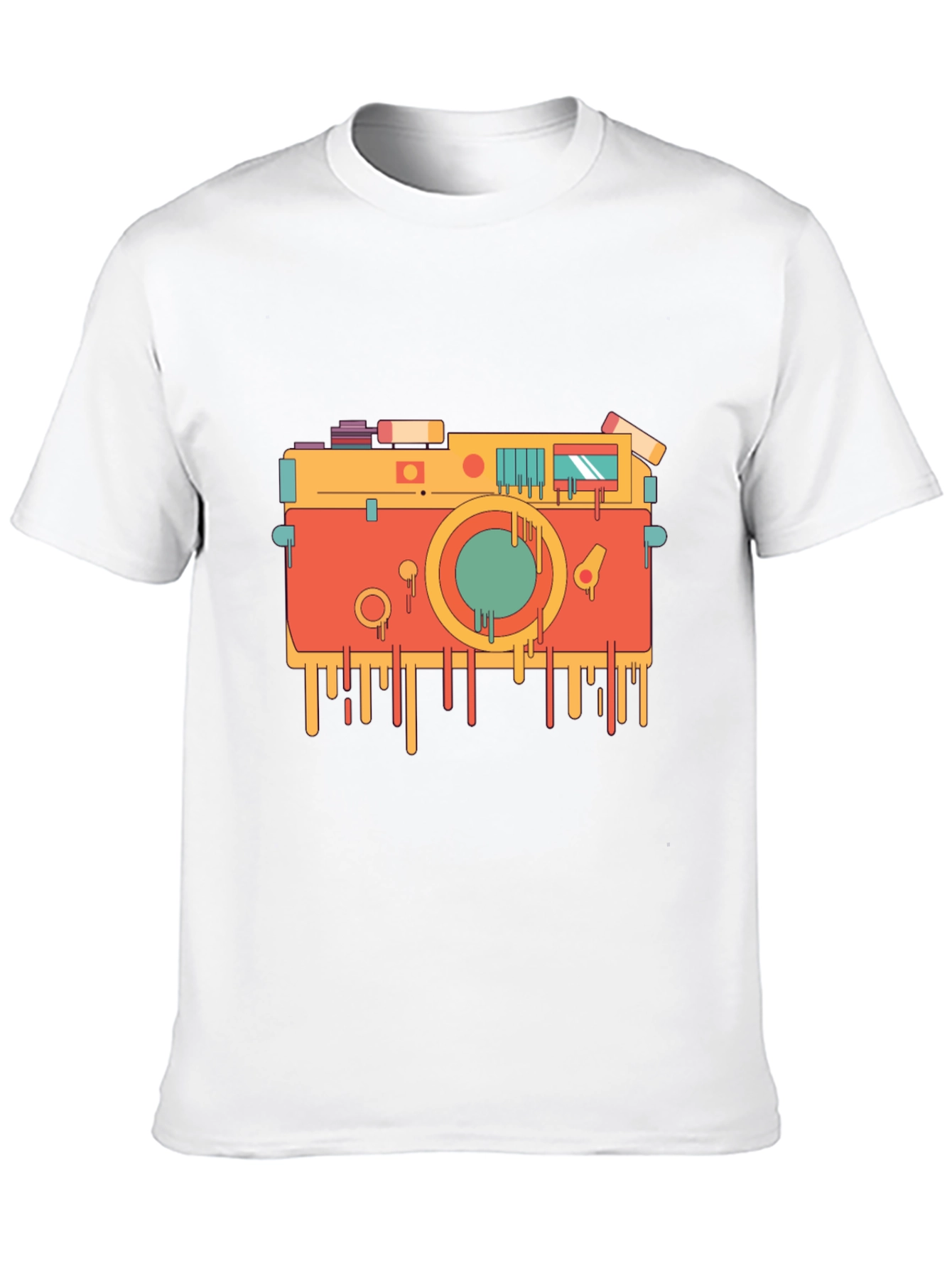 Retro Camera Graphic Tee - Cool Black T-Shirt