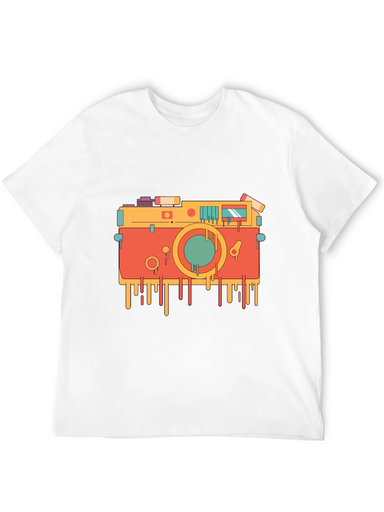 Retro Camera Graphic Tee - Cool Black T-Shirt