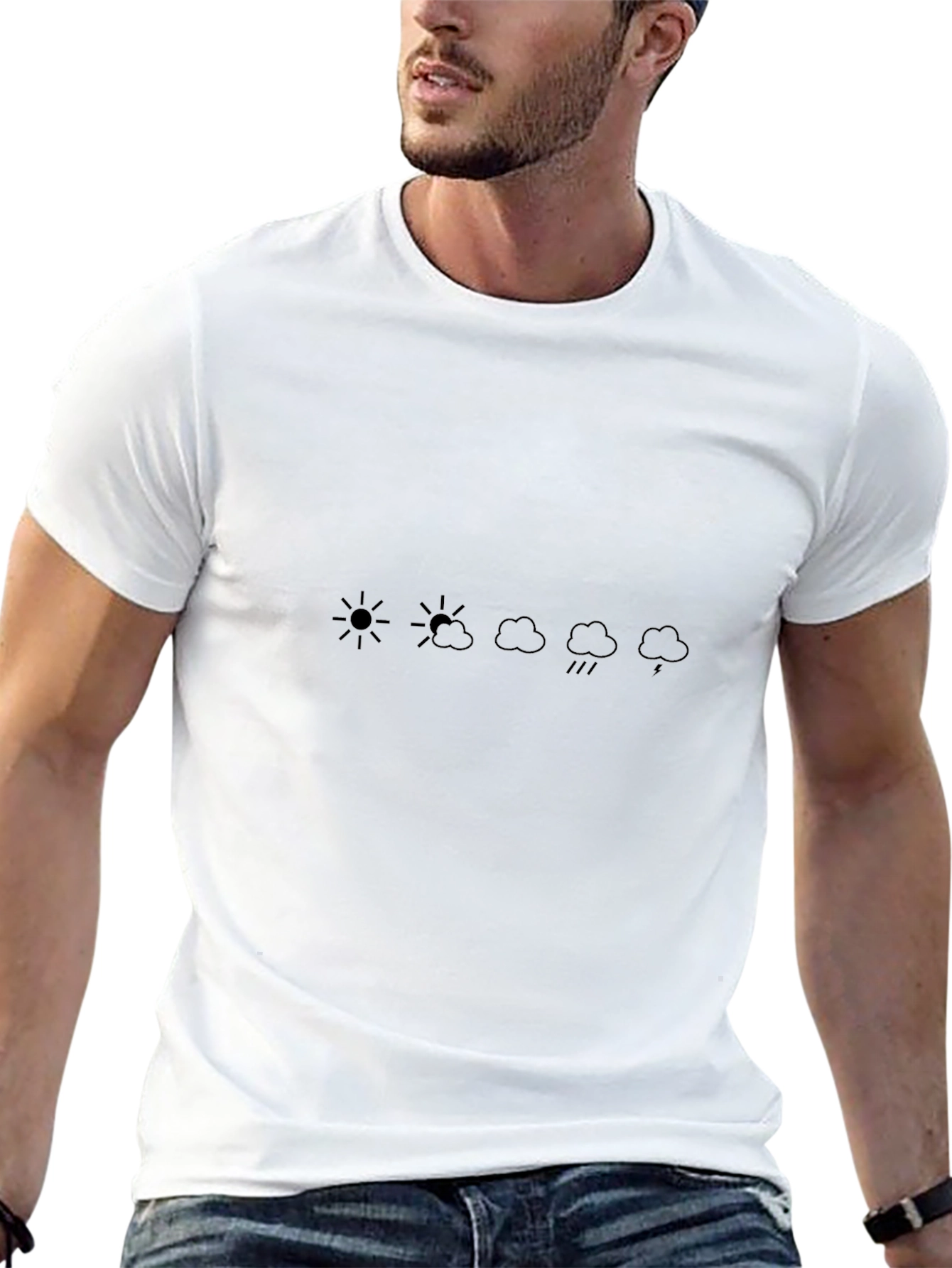 Weather Pattern Black Graphic Tee