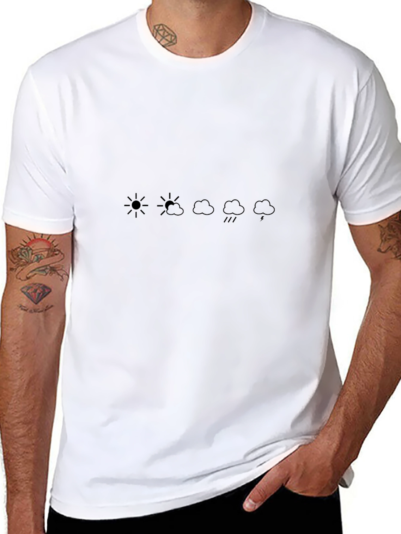 Weather Pattern Black Graphic Tee