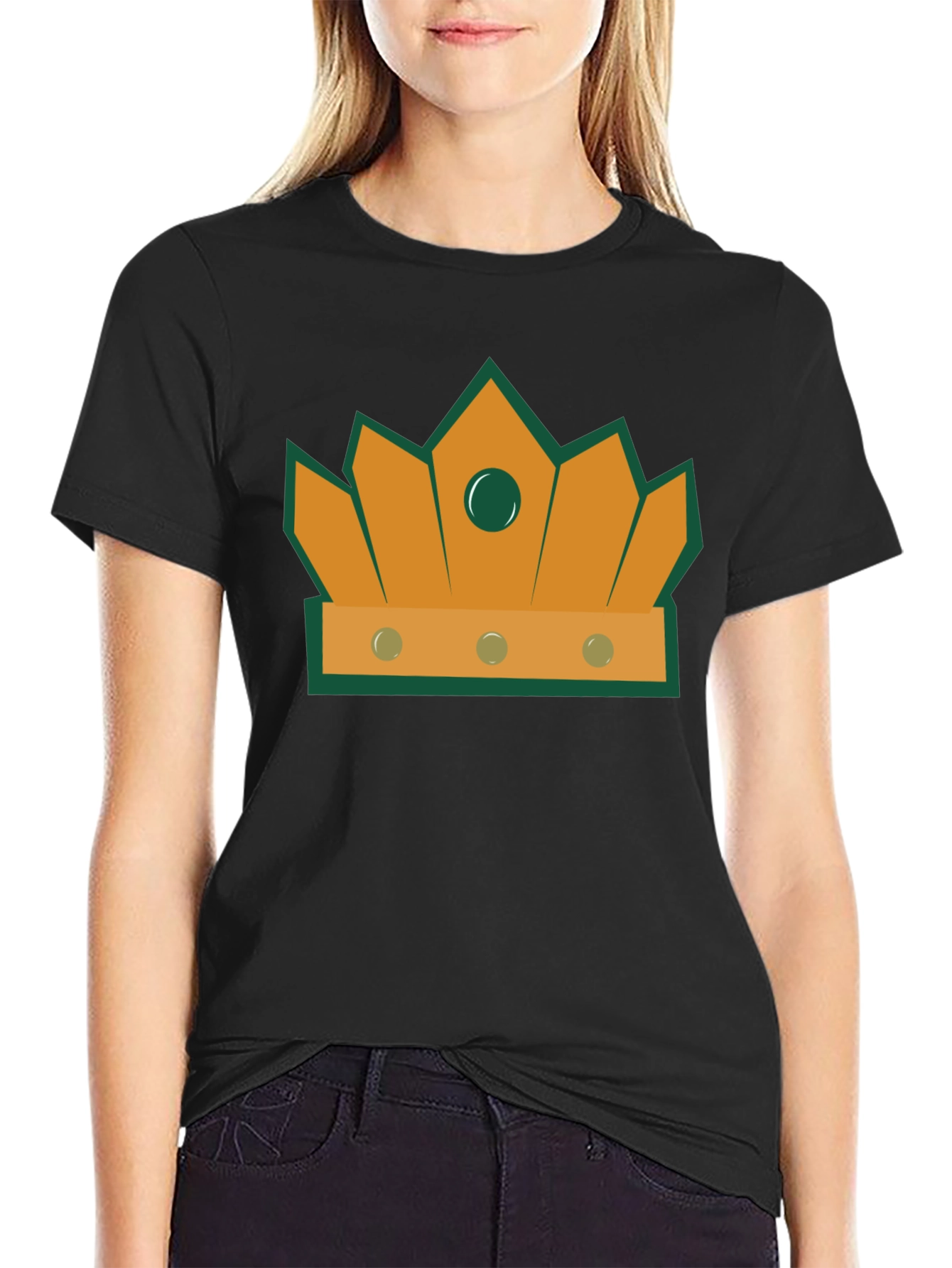 Crown Graphic Tee - Stylish Mens Black T-Shirt
