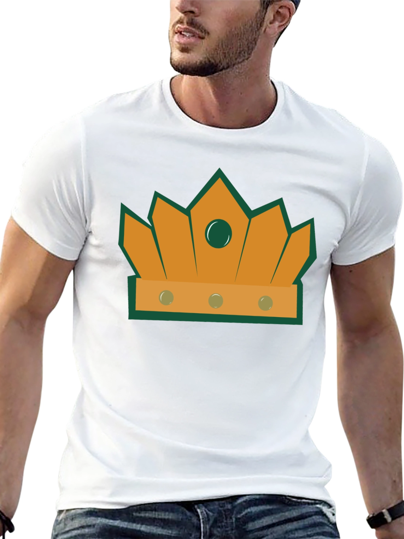 Crown Graphic Tee - Stylish Mens Black T-Shirt