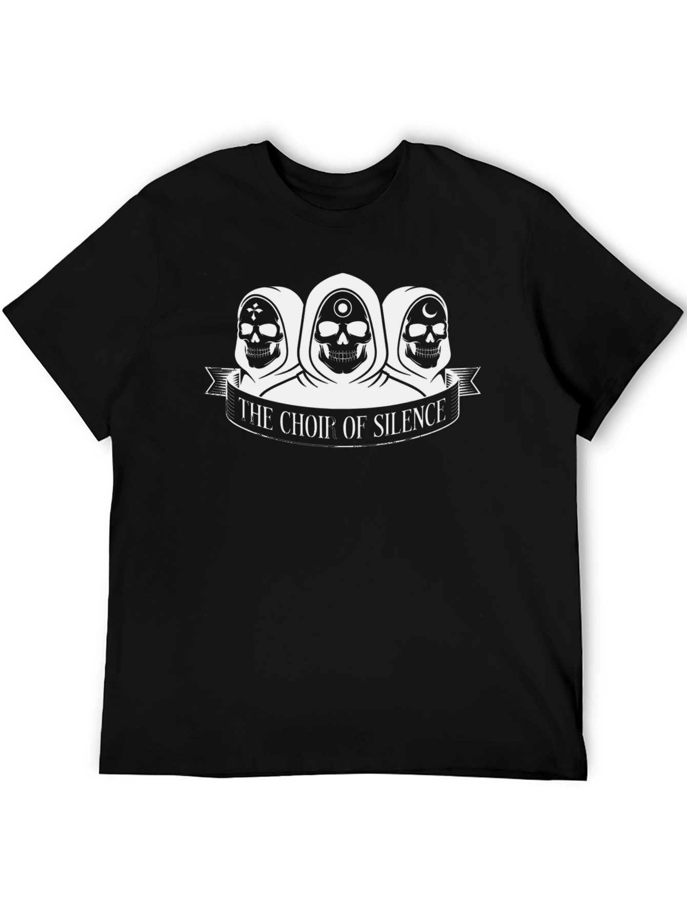 Choir of Silence Graphic Tee - Black Cotton T-Shirt
