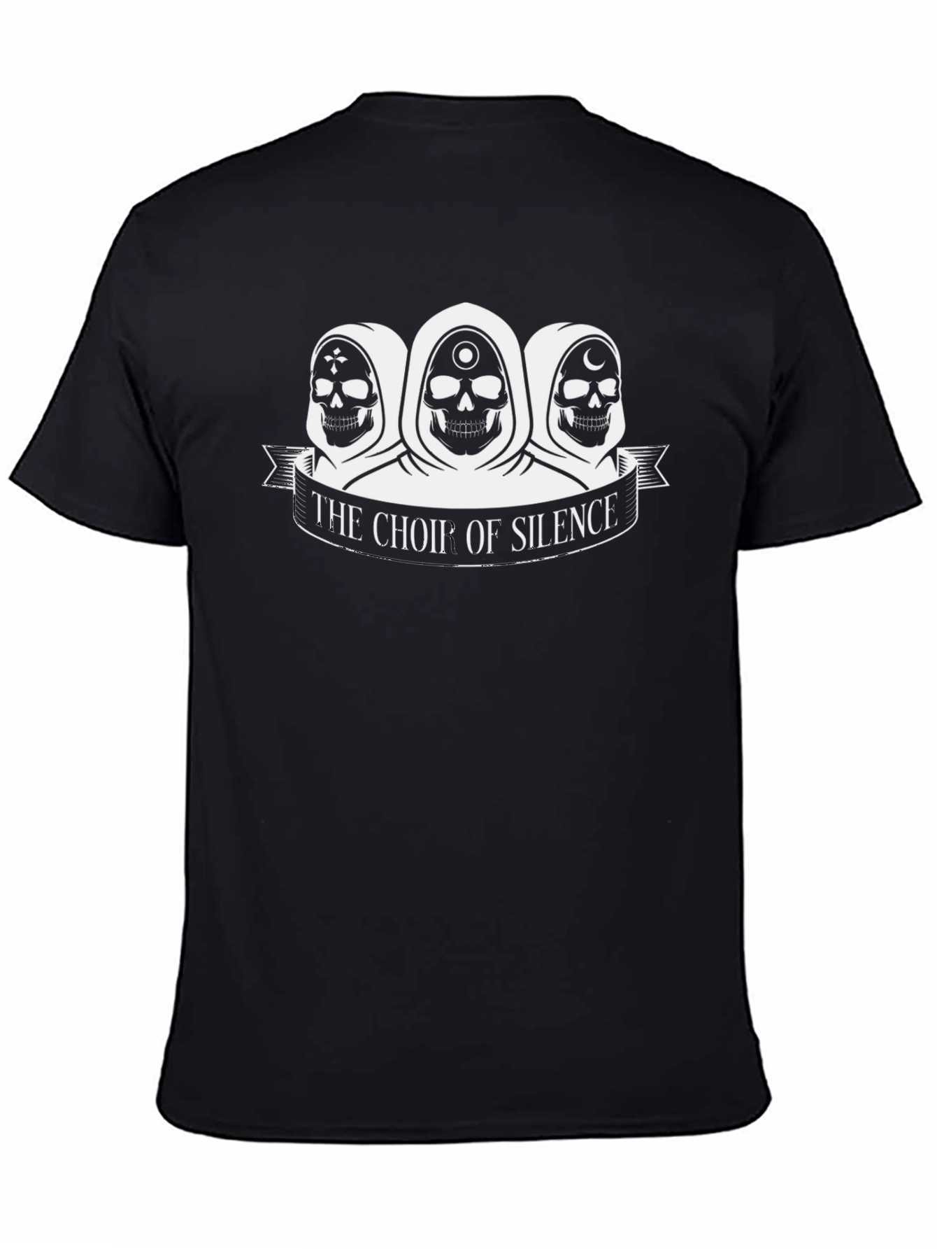 Choir of Silence Graphic Tee - Black Cotton T-Shirt