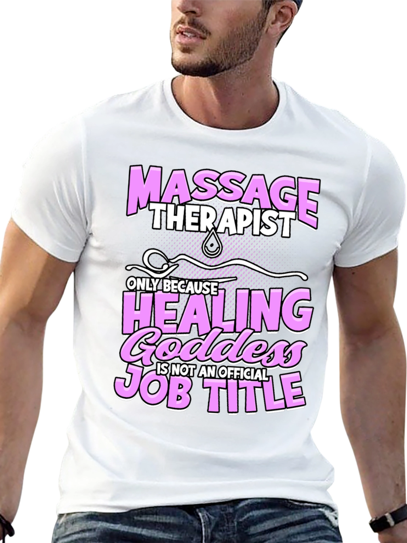 Massage Therapist Healing Goddess Job Title Funny T-Shirt