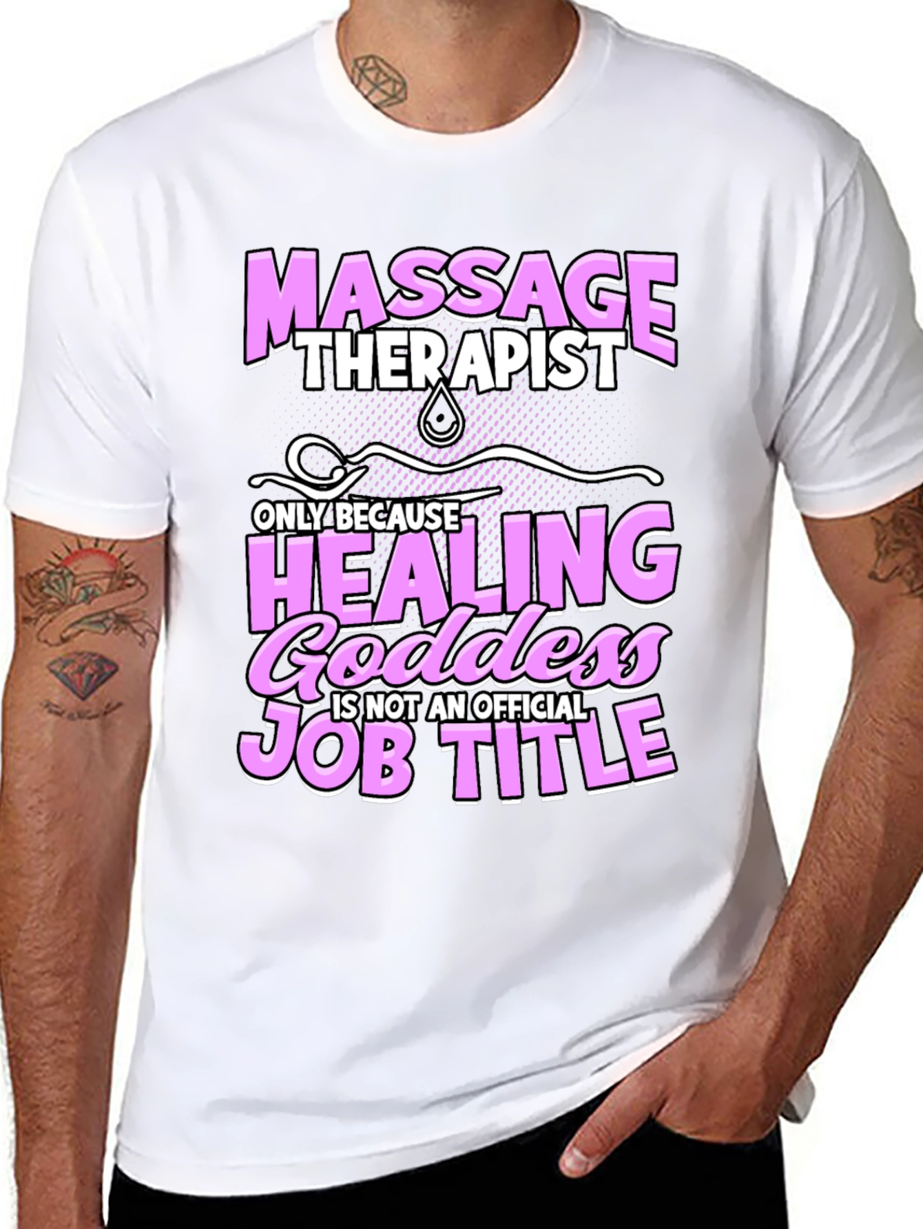 Massage Therapist Healing Goddess Job Title Funny T-Shirt