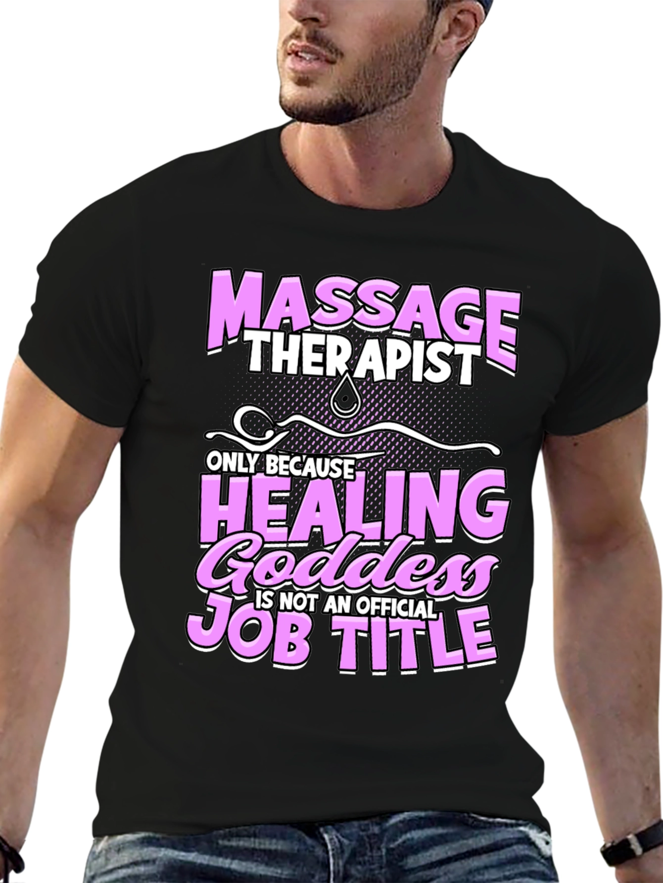 Massage Therapist Healing Goddess Job Title Funny T-Shirt