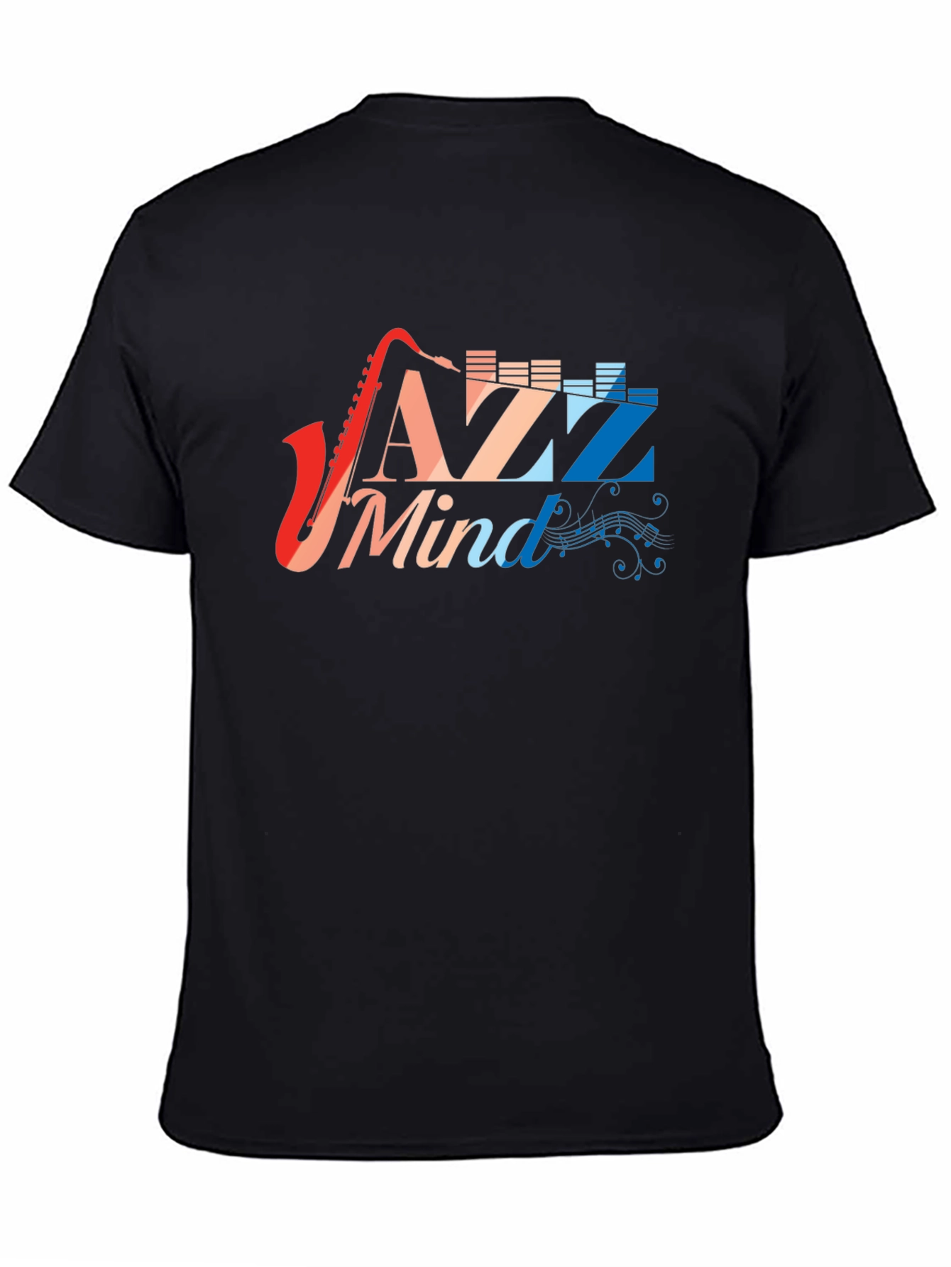 Jazz Mind Black T-Shirt - Music Lover Tee