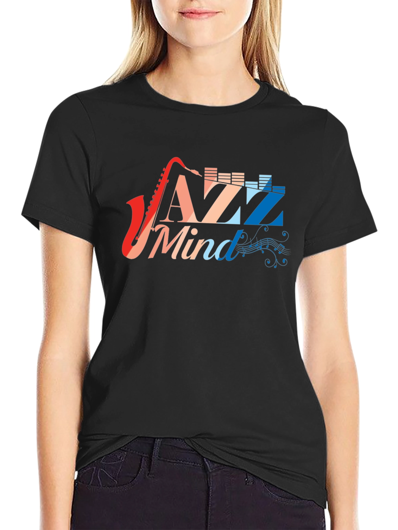 Jazz Mind Black T-Shirt - Music Lover Tee