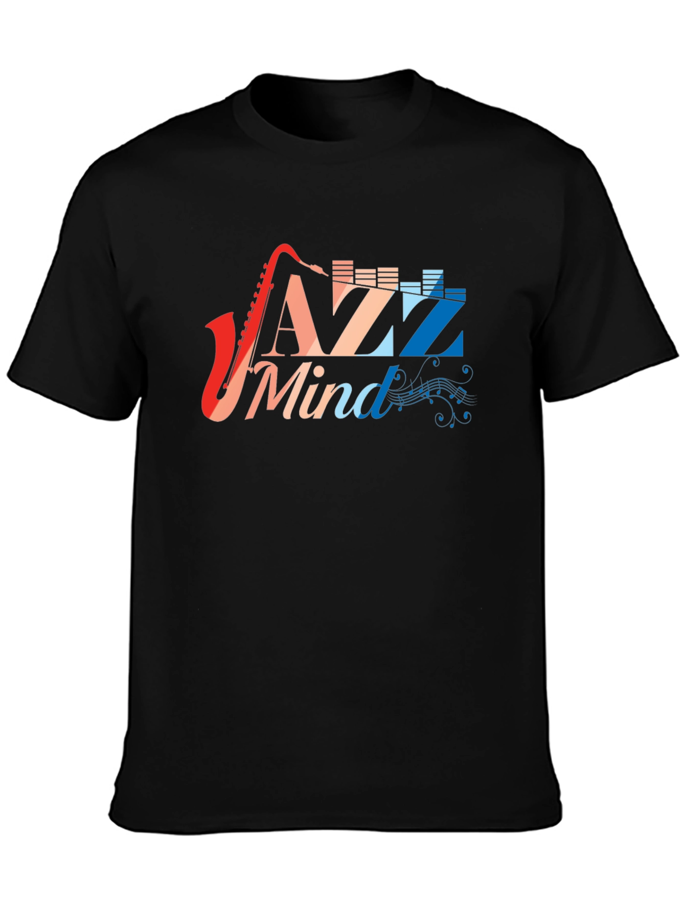 Jazz Mind Black T-Shirt - Music Lover Tee