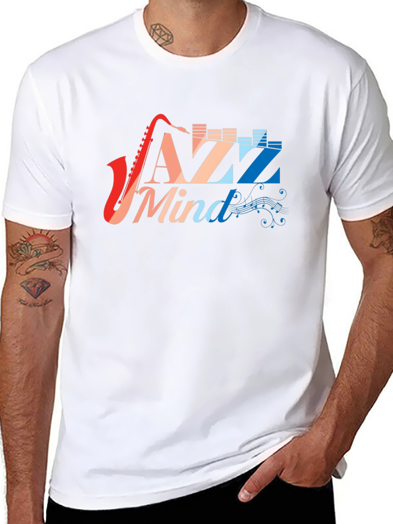 Jazz Mind Black T-Shirt - Music Lover Tee