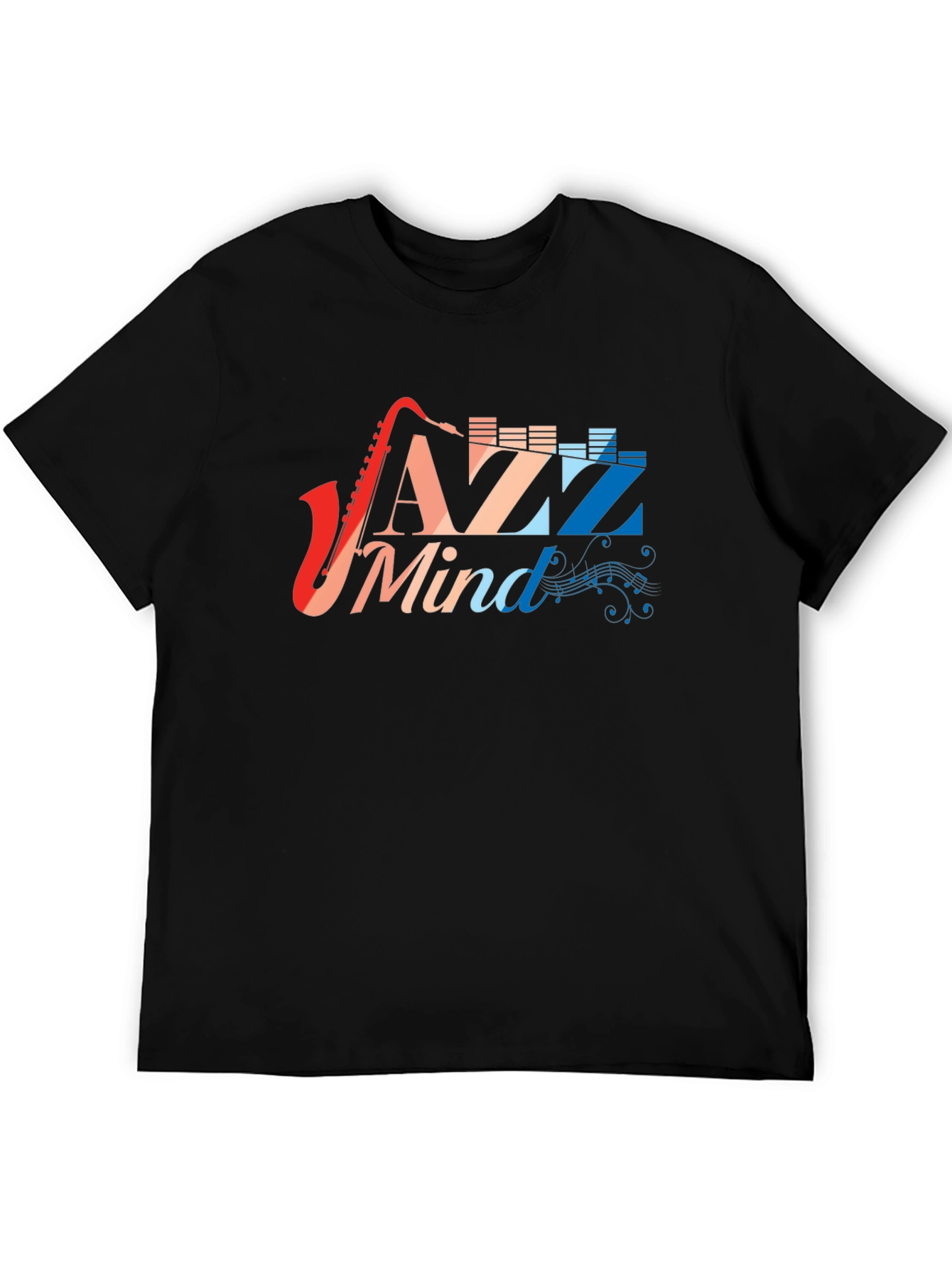 Jazz Mind Black T-Shirt - Music Lover Tee