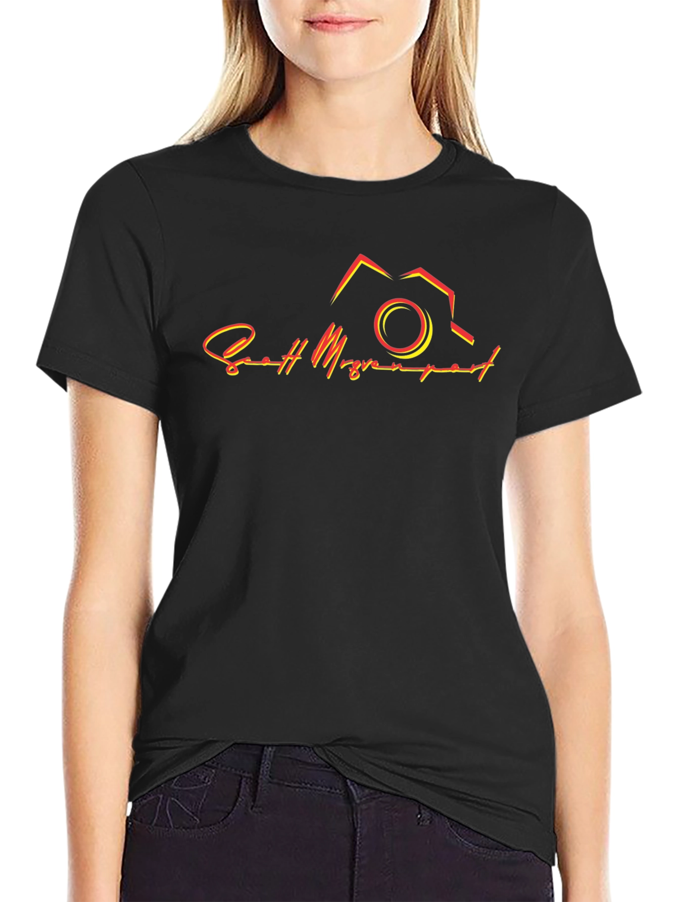 Stylish Black Graphic T-Shirt for Photography Lovers