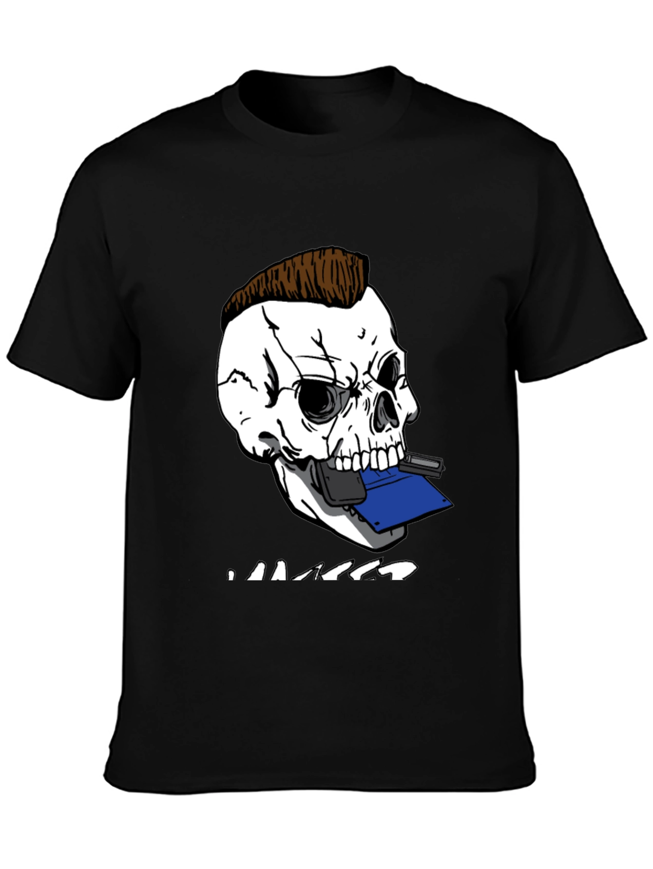 Skull Hacker Tee - Edgy Graphic T-Shirt