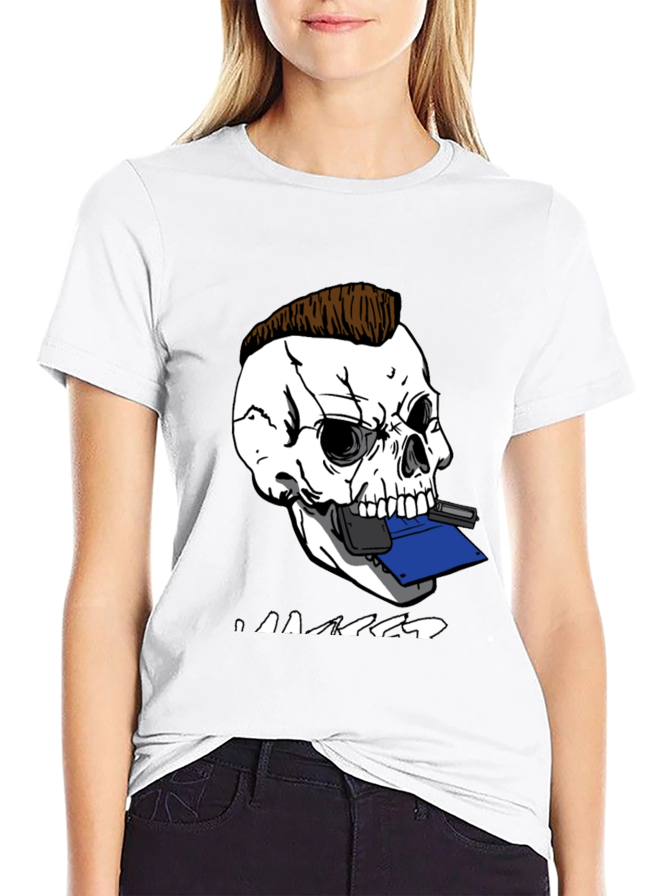 Skull Hacker Tee - Edgy Graphic T-Shirt