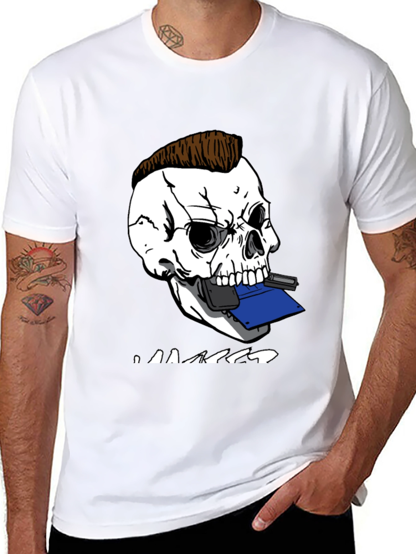 Skull Hacker Tee - Edgy Graphic T-Shirt