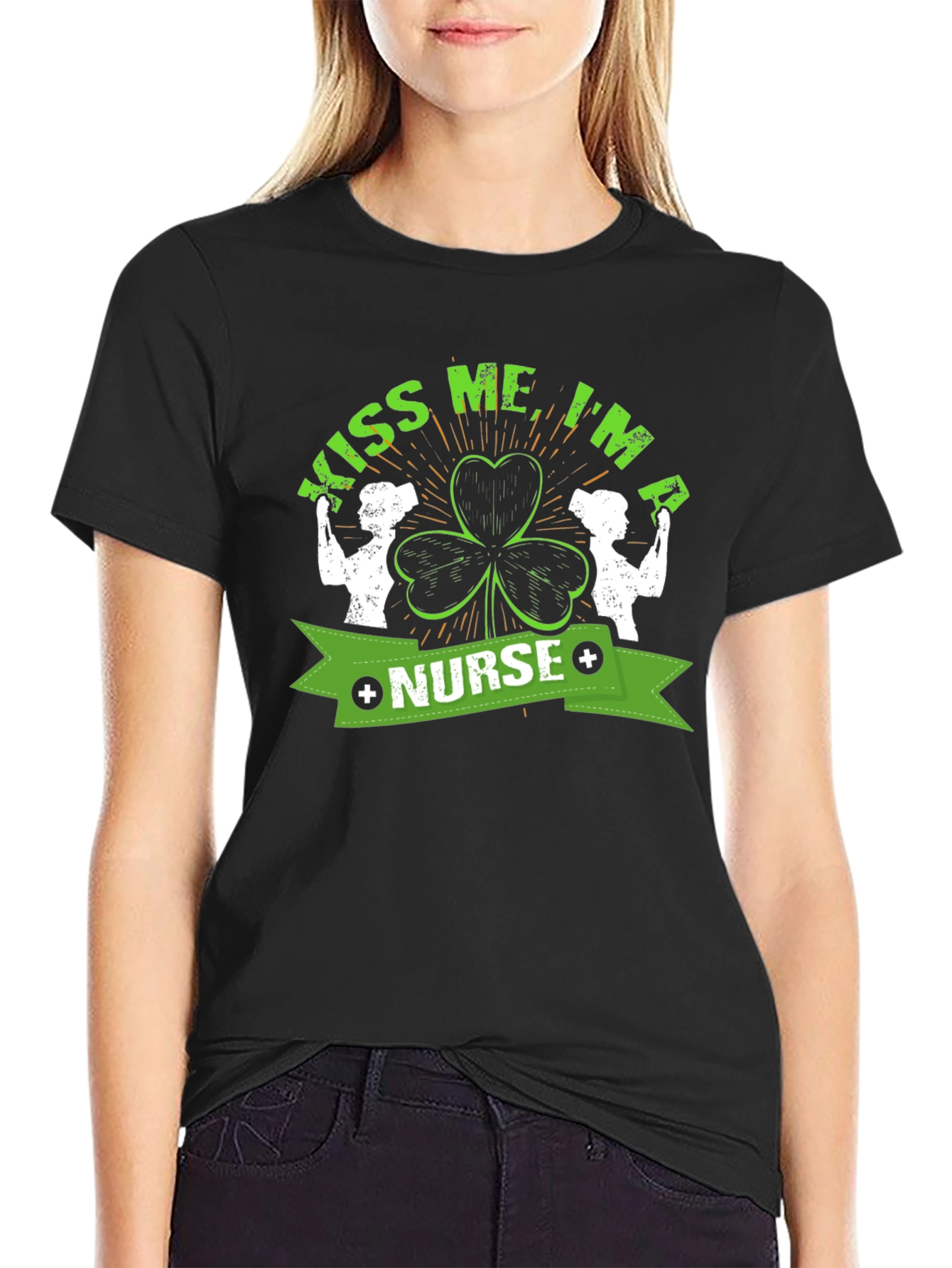 Kiss Me Im A Nurse St. Patricks Day T-Shirt