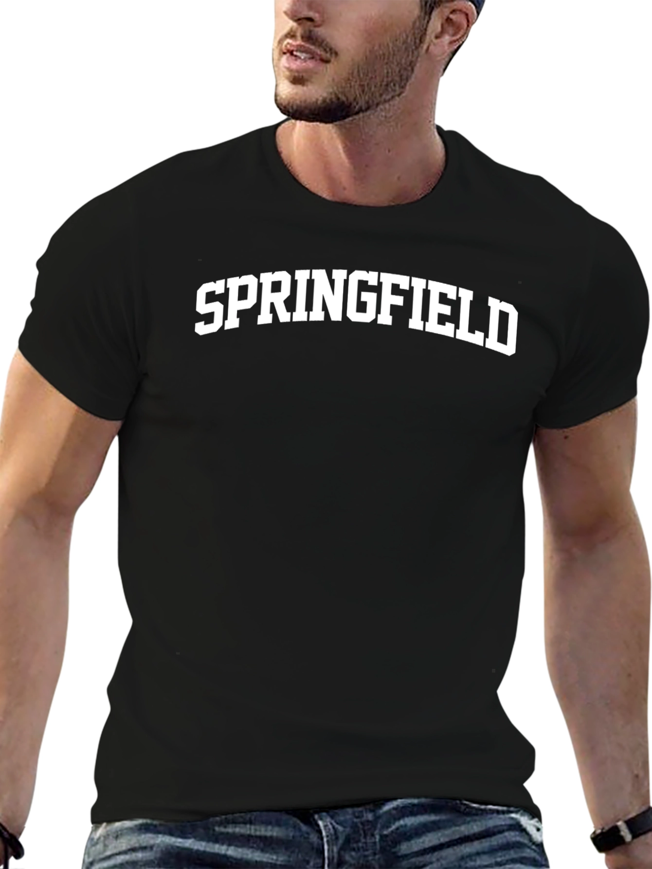 Springfield Black Graphic T-Shirt