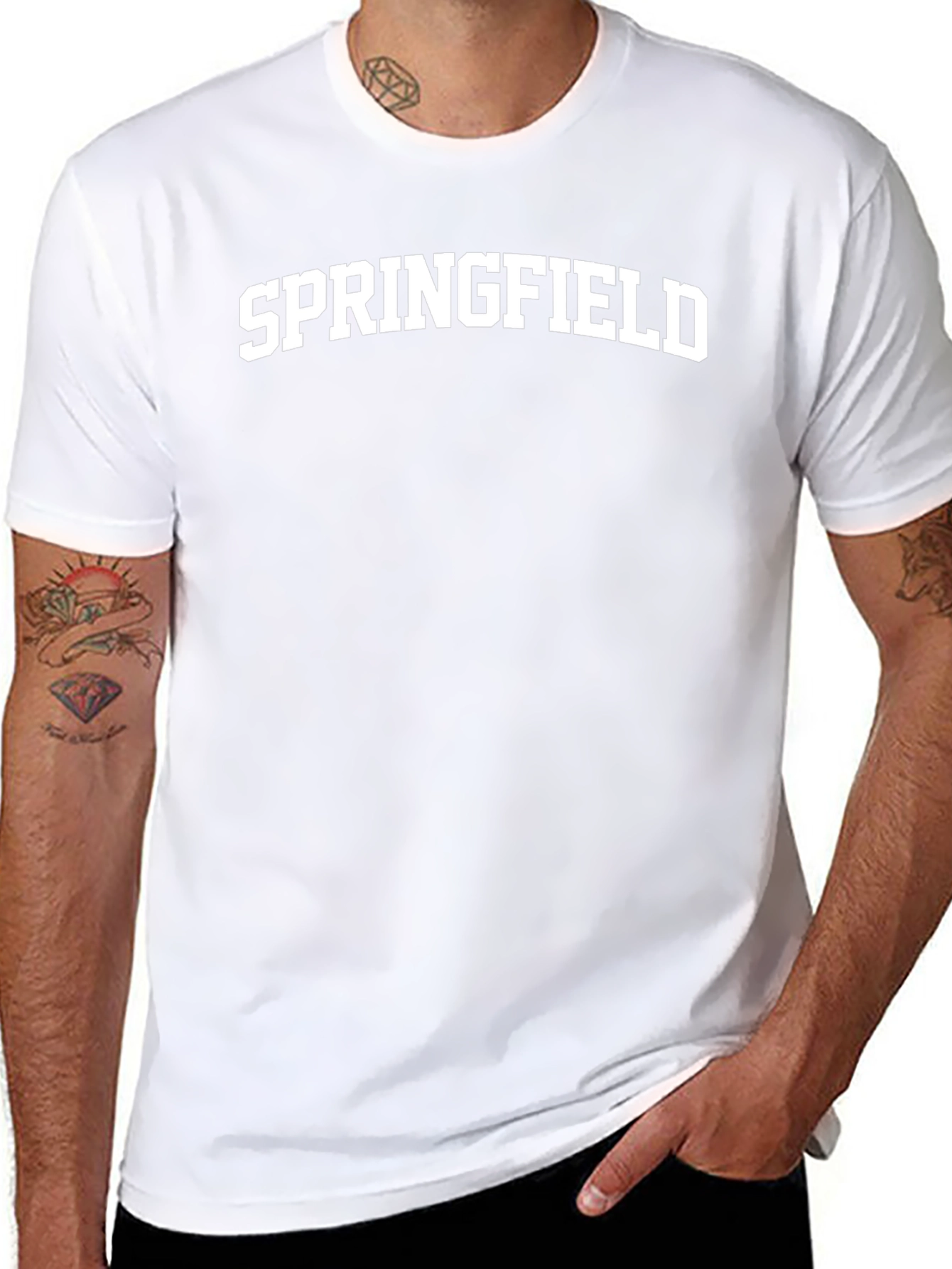 Springfield Black Graphic T-Shirt