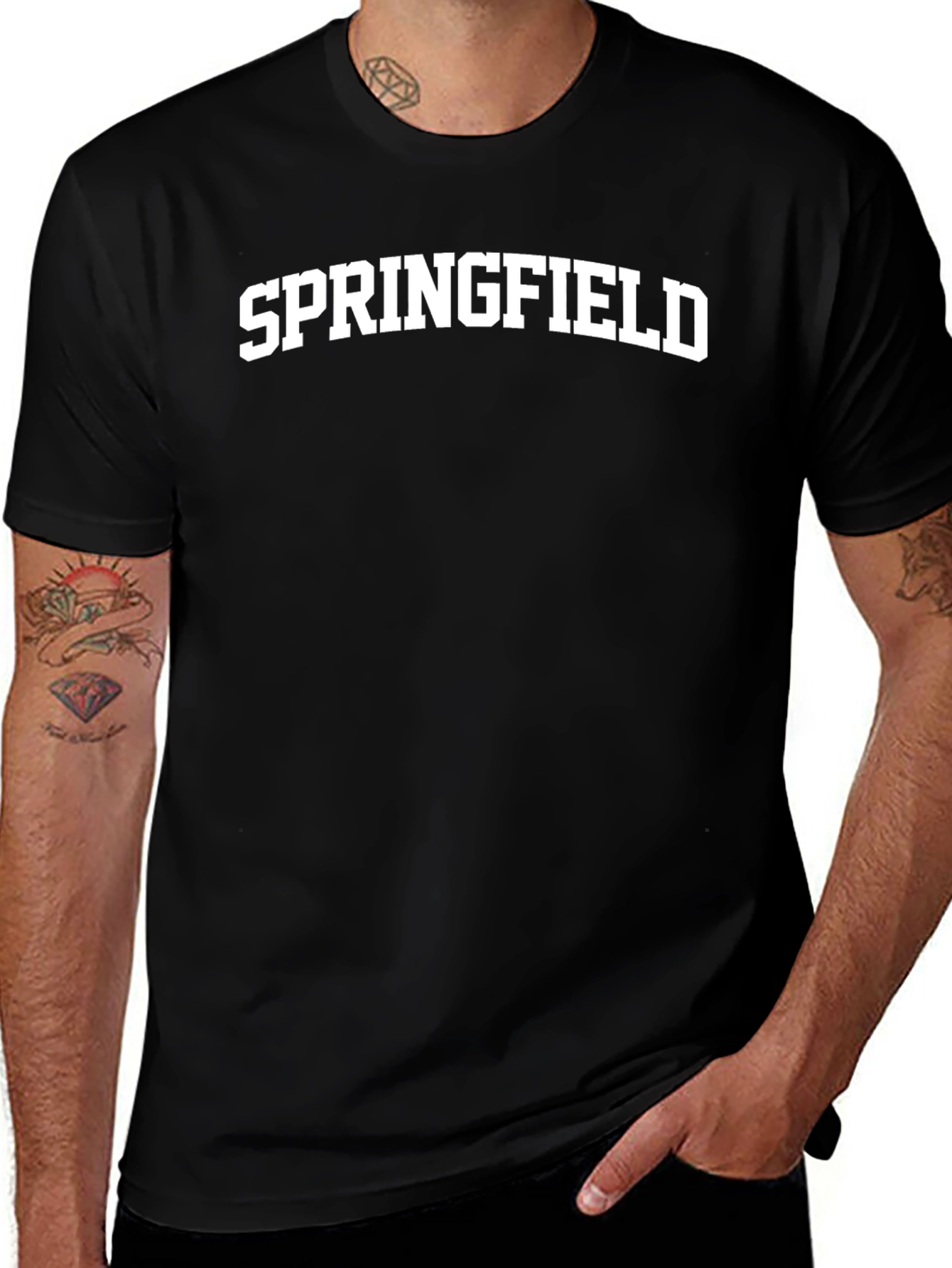 Springfield Black Graphic T-Shirt