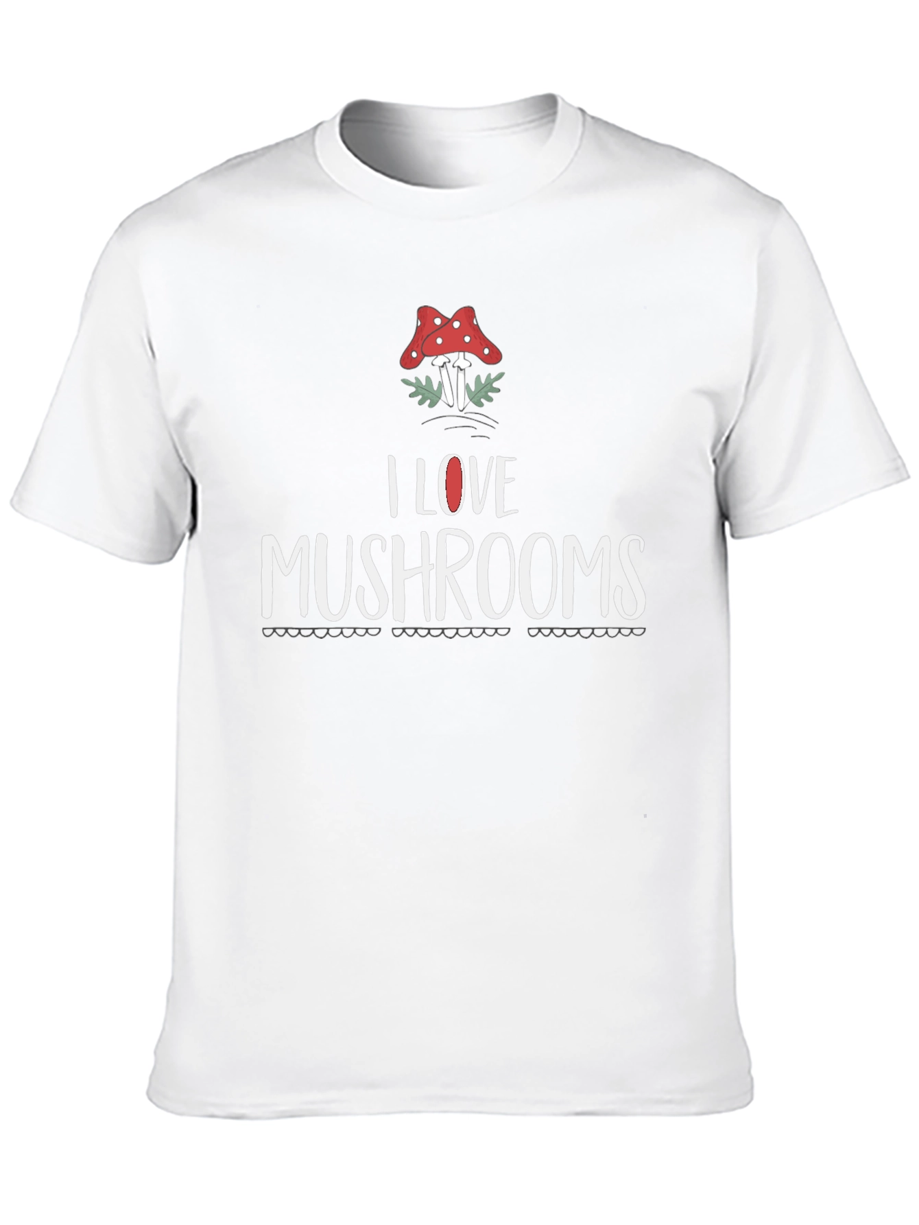 I Love Mushrooms Graphic T-Shirt Black
