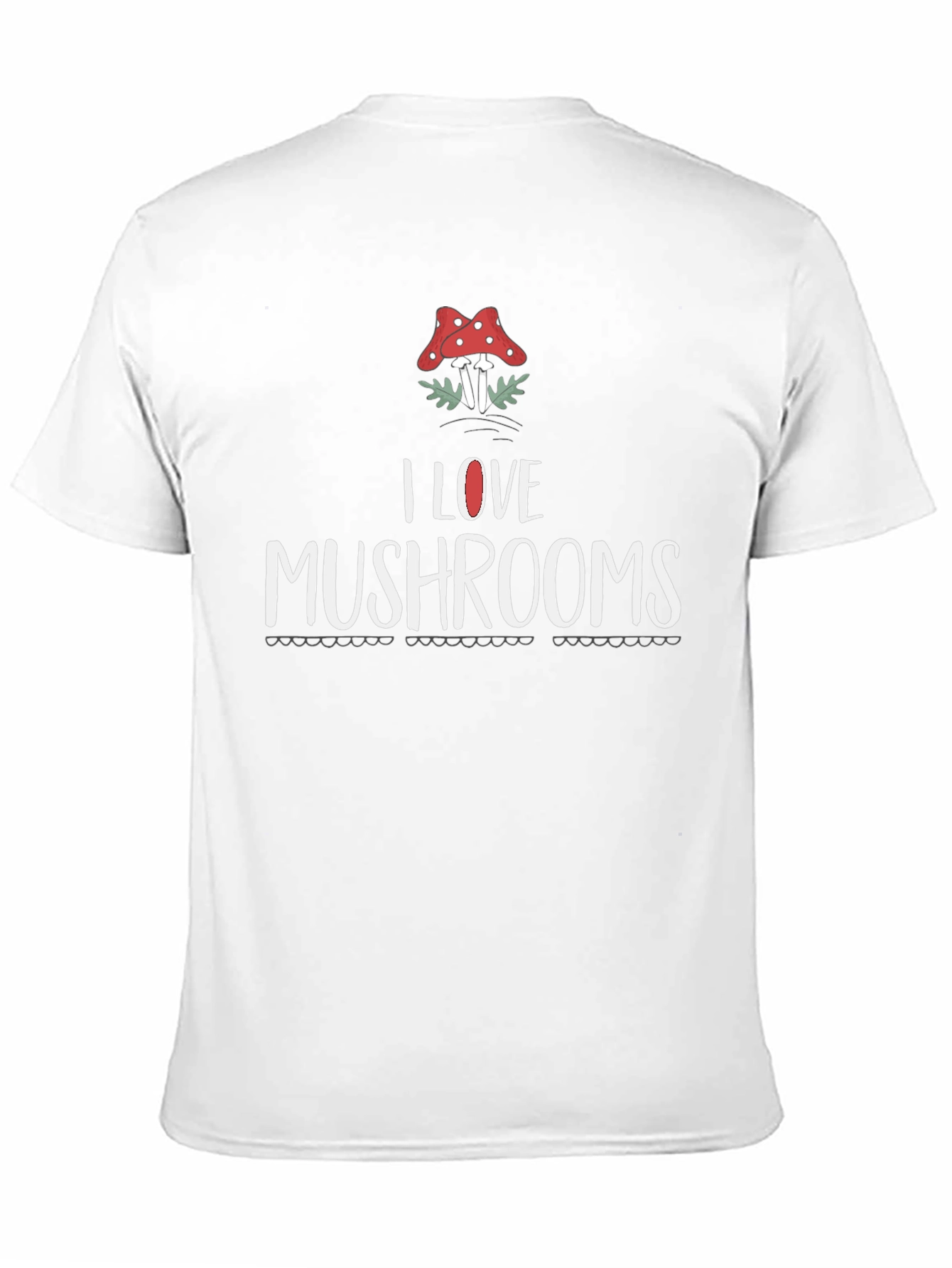 I Love Mushrooms Graphic T-Shirt Black