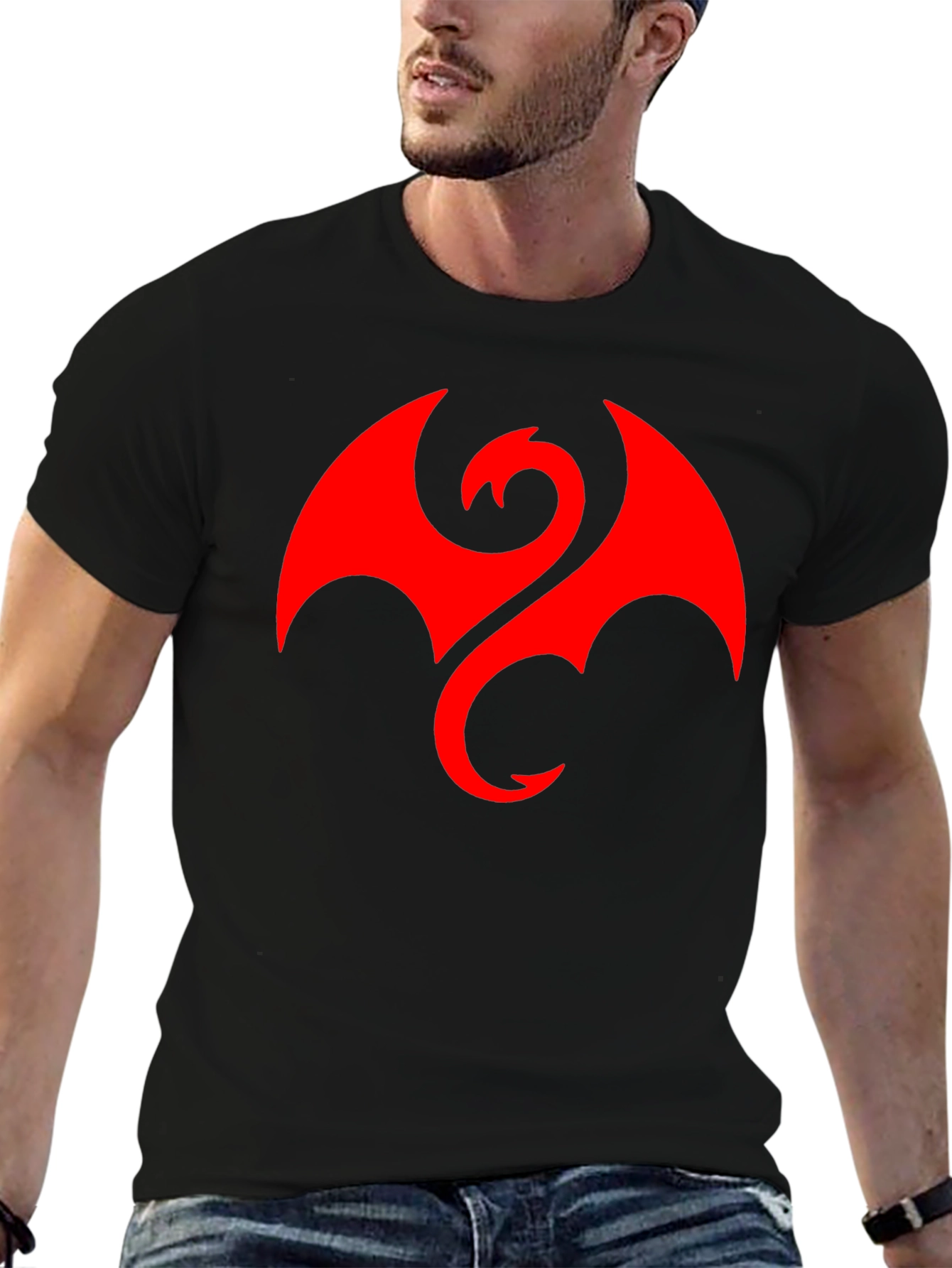 Iron Fist Dragon Logo Black T-Shirt