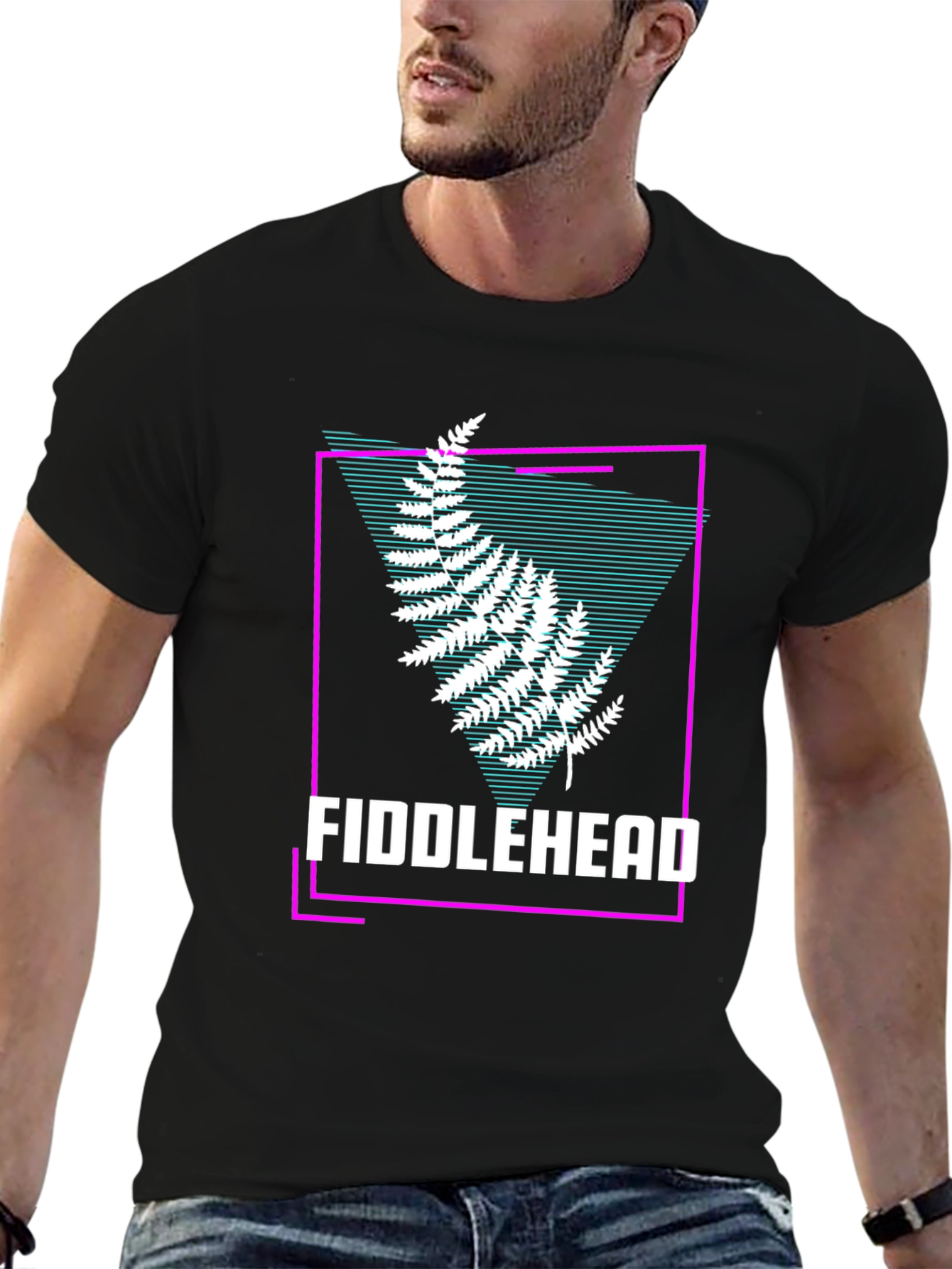 Fiddlehead Fern Graphic T-Shirt - Retro Design