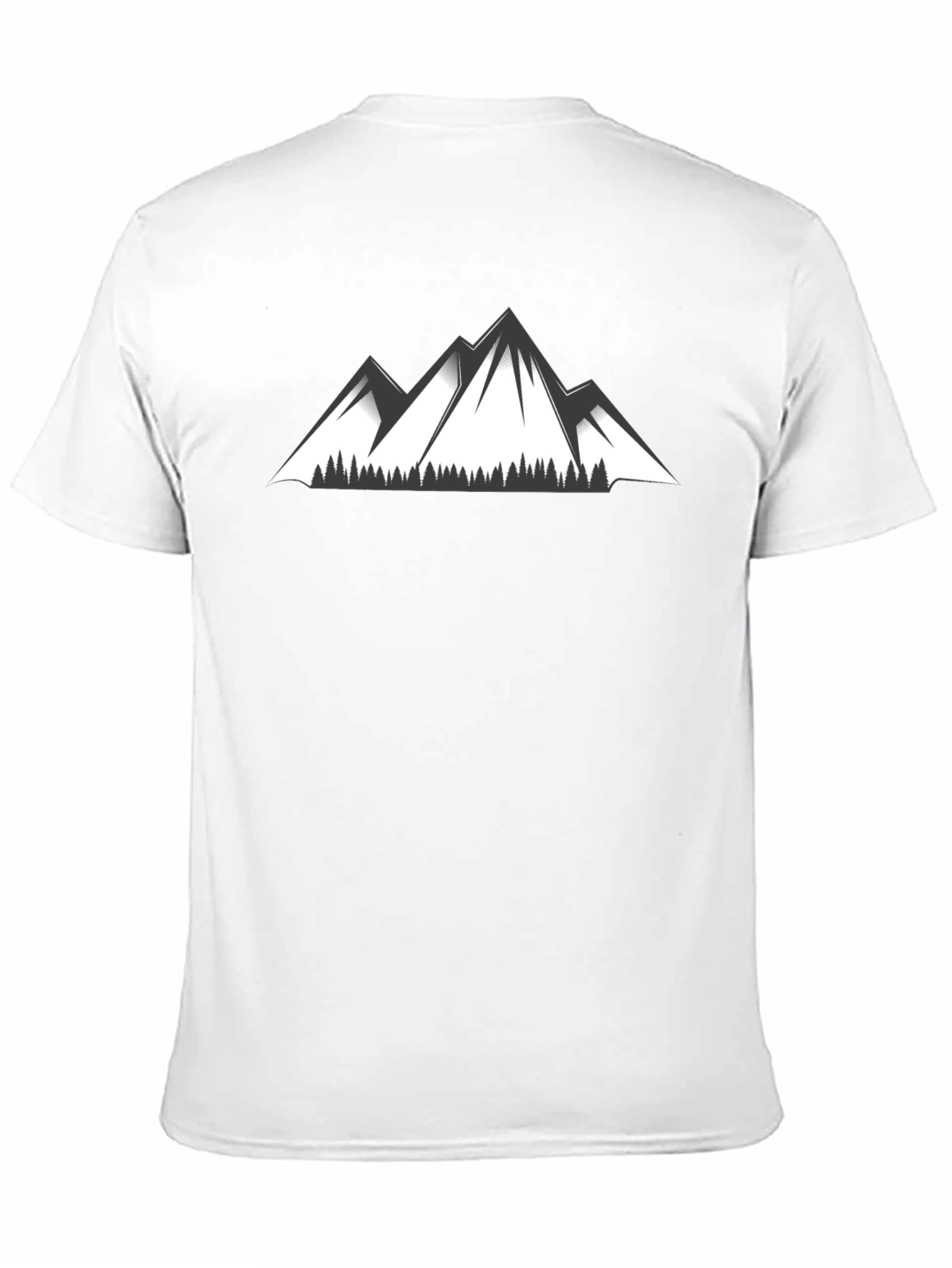 Mountain Graphic Black Tee - Nature Inspired Style