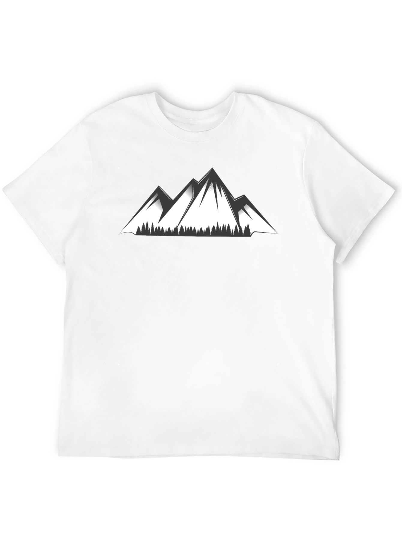 Mountain Graphic Black Tee - Nature Inspired Style
