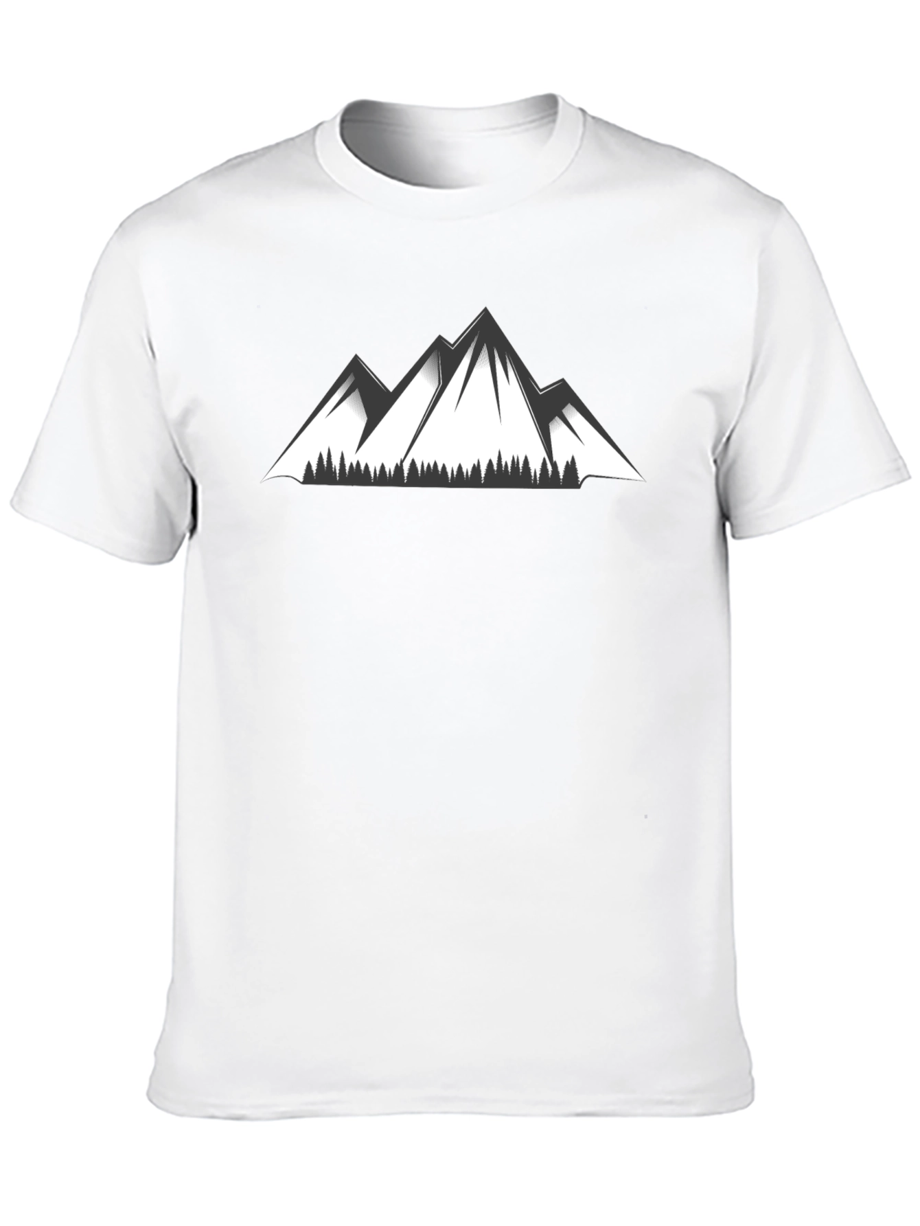 Mountain Graphic Black Tee - Nature Inspired Style