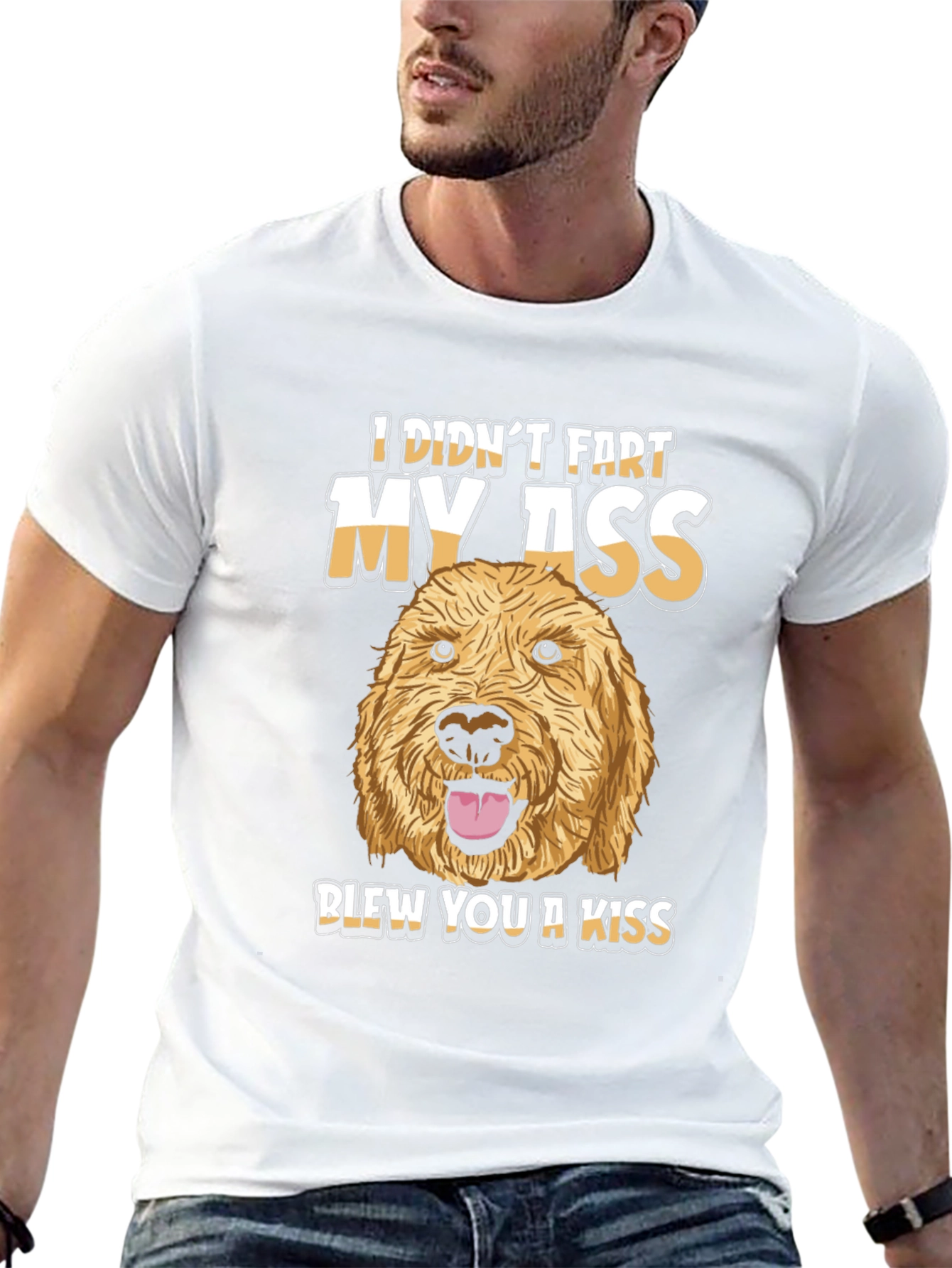 Dog Fart Kiss T-Shirt Funny Graphic Tee