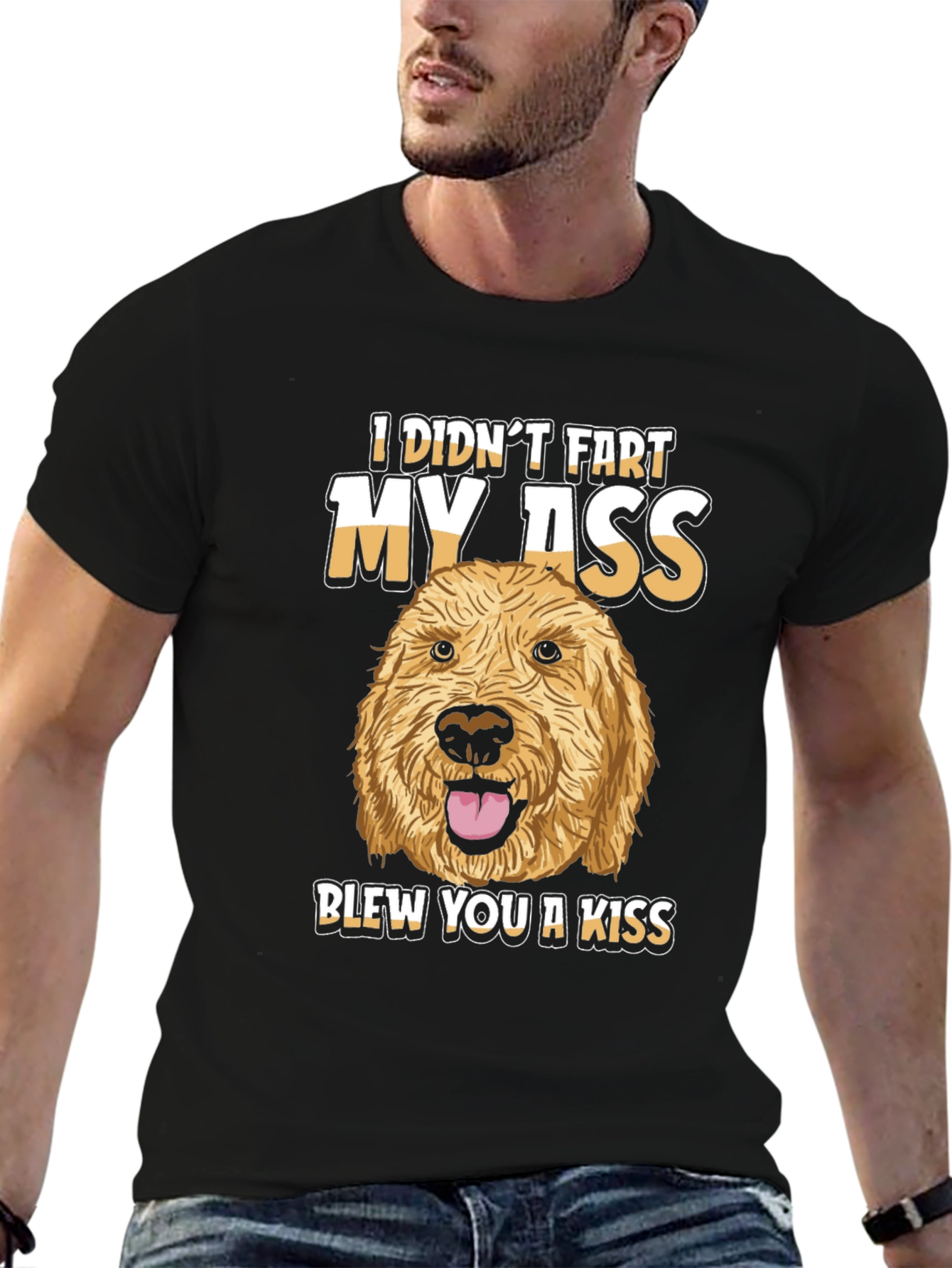 Dog Fart Kiss T-Shirt Funny Graphic Tee