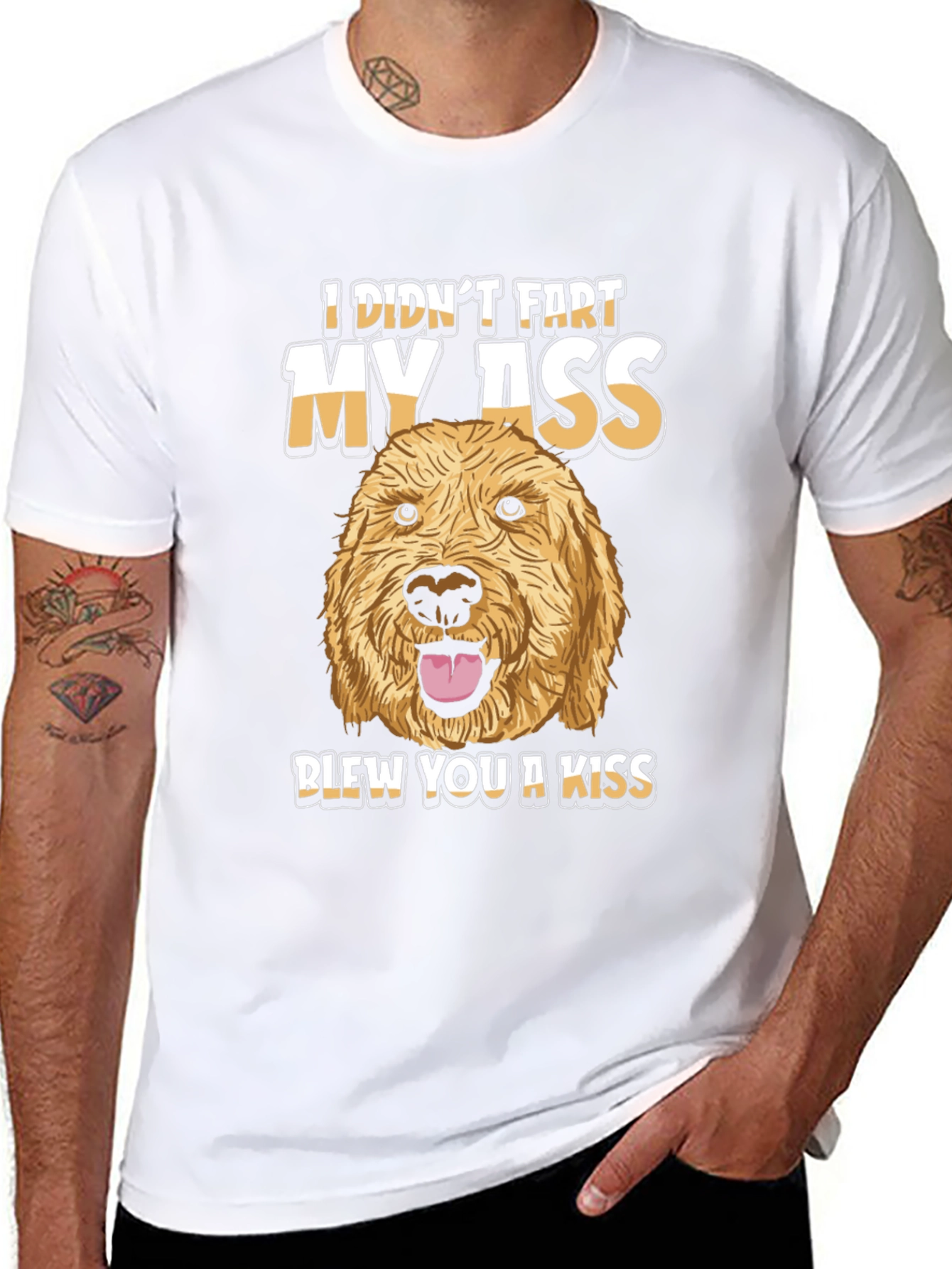 Dog Fart Kiss T-Shirt Funny Graphic Tee
