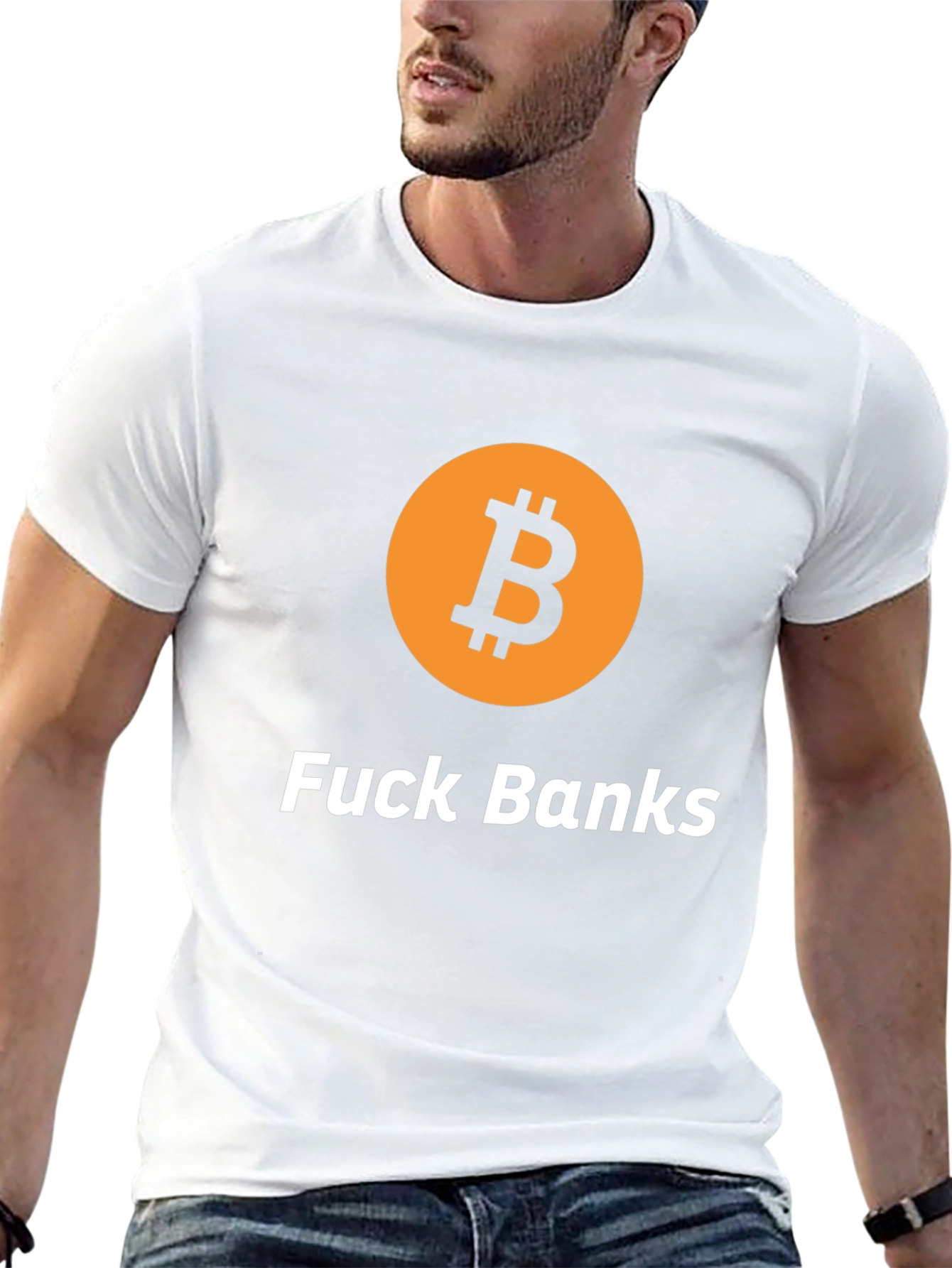 Bitcoin Graphic Tee - F*ck Banks Statement T-Shirt
