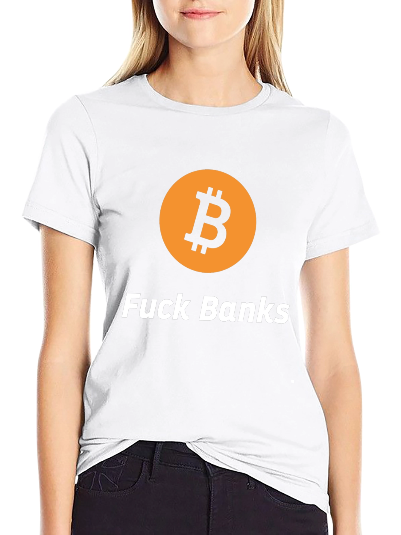 Bitcoin Graphic Tee - F*ck Banks Statement T-Shirt