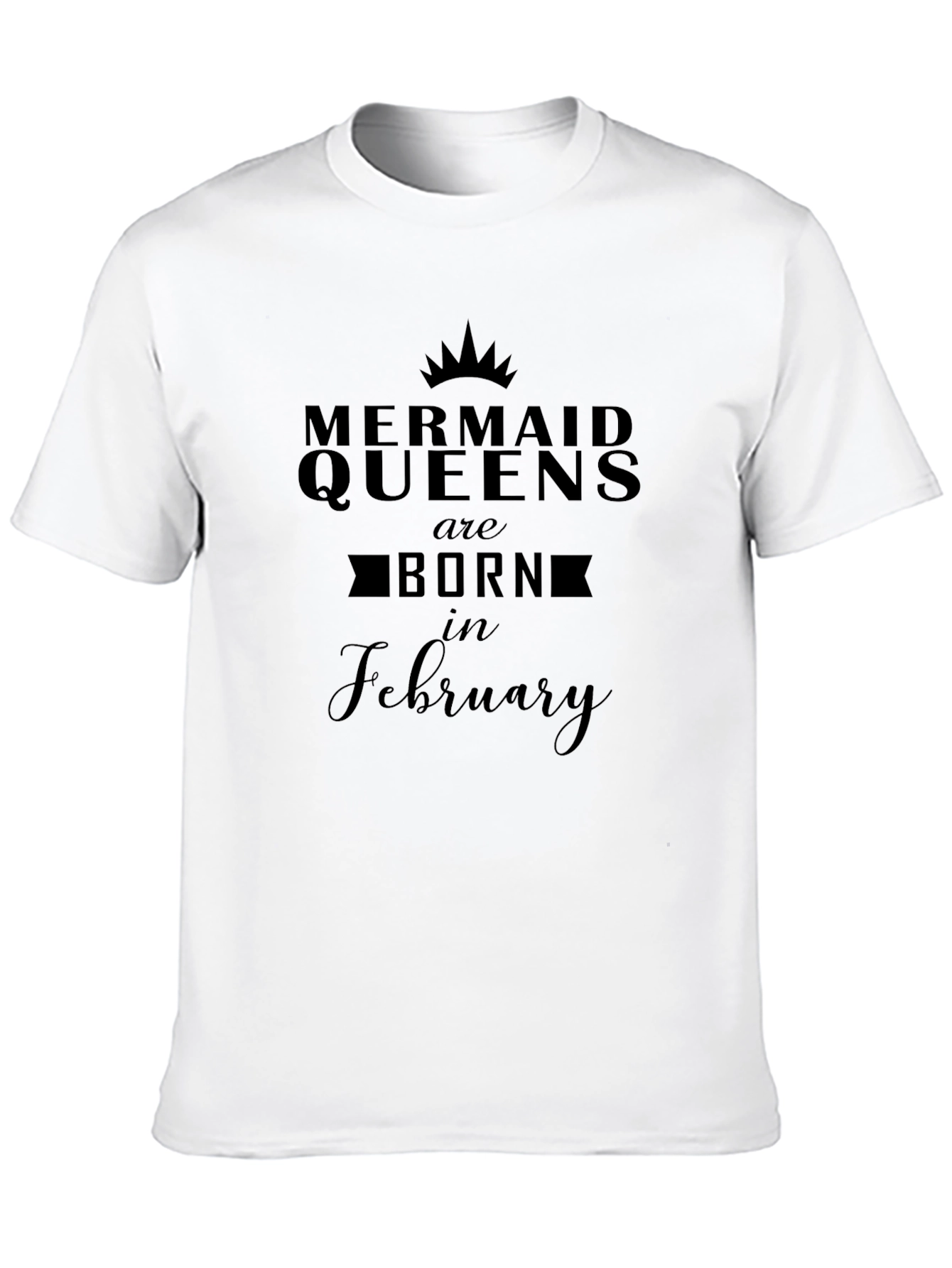 Mermaid Queens Born in February Black Graphic Tee