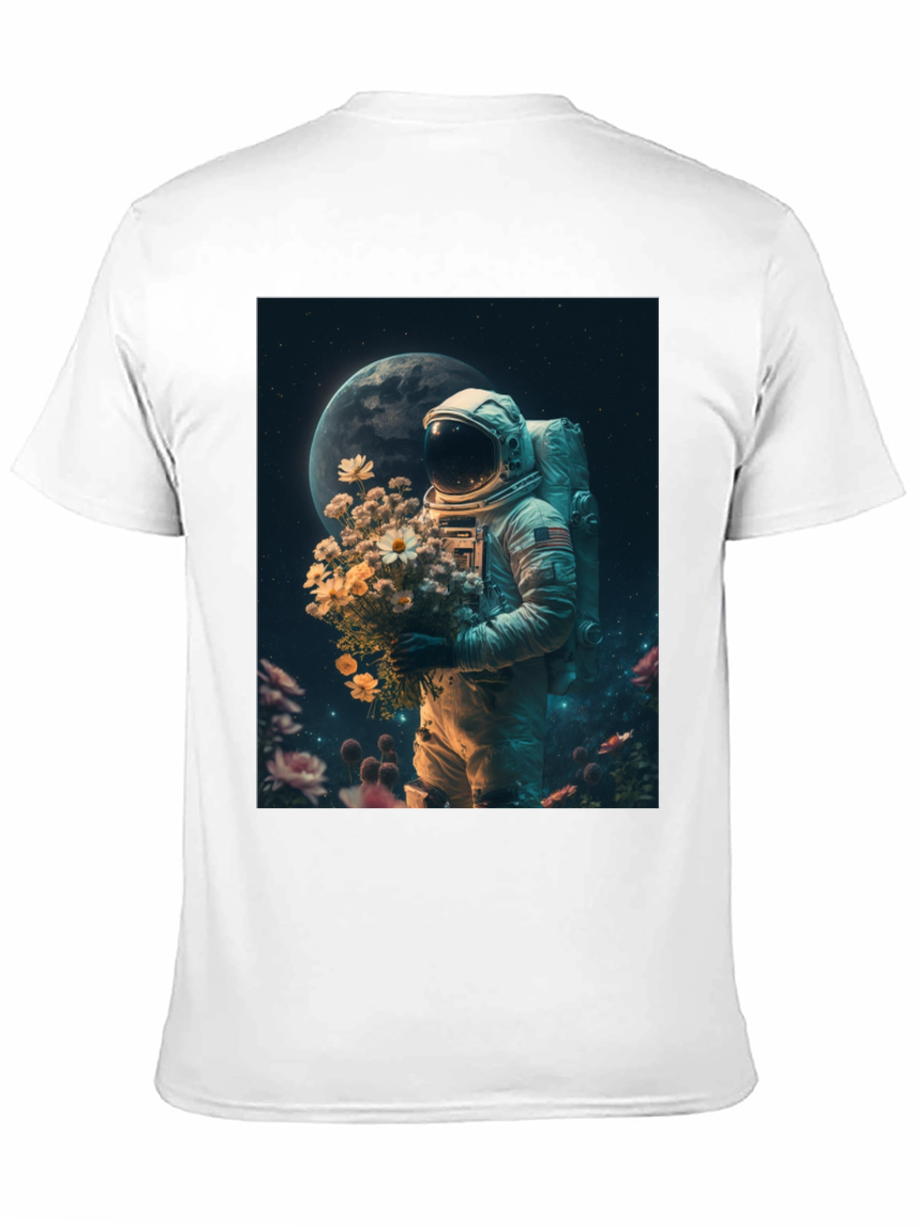 Astronaut Flower T-Shirt - Space Lover Tee