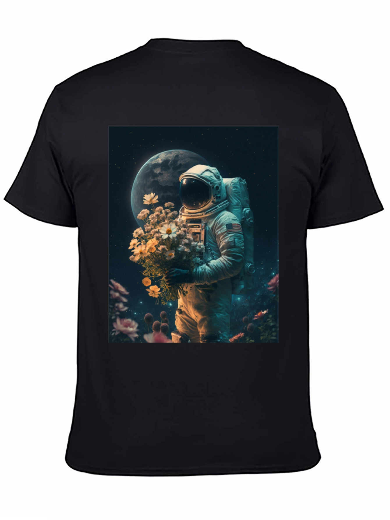 Astronaut Flower T-Shirt - Space Lover Tee