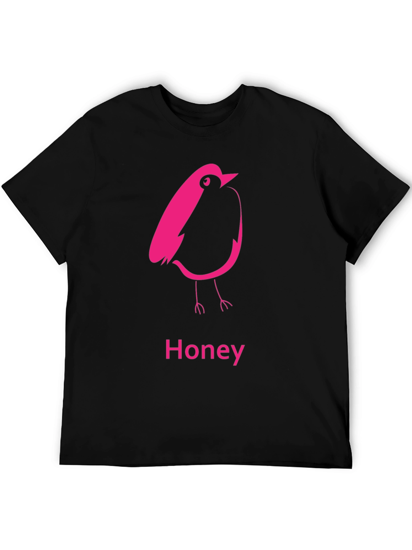 Honey Bird Graphic Tee - Black Cotton Comfort