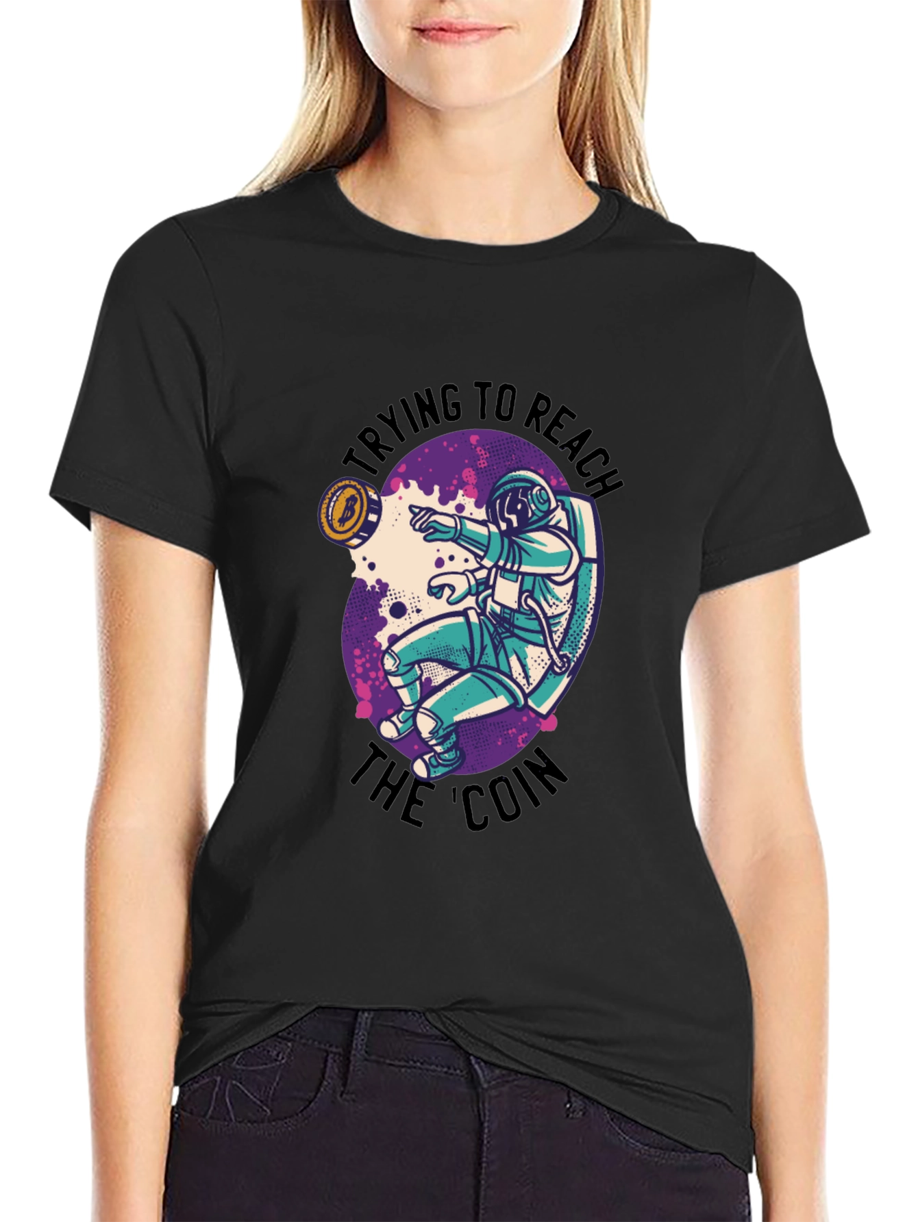 Reach the Coin T-Shirt - Astronaut Crypto Tee
