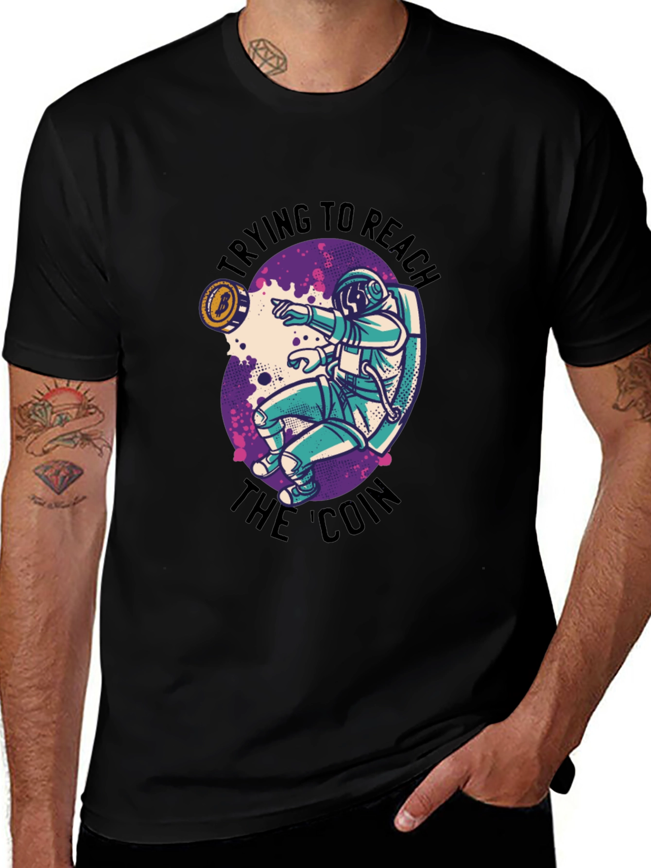 Reach the Coin T-Shirt - Astronaut Crypto Tee
