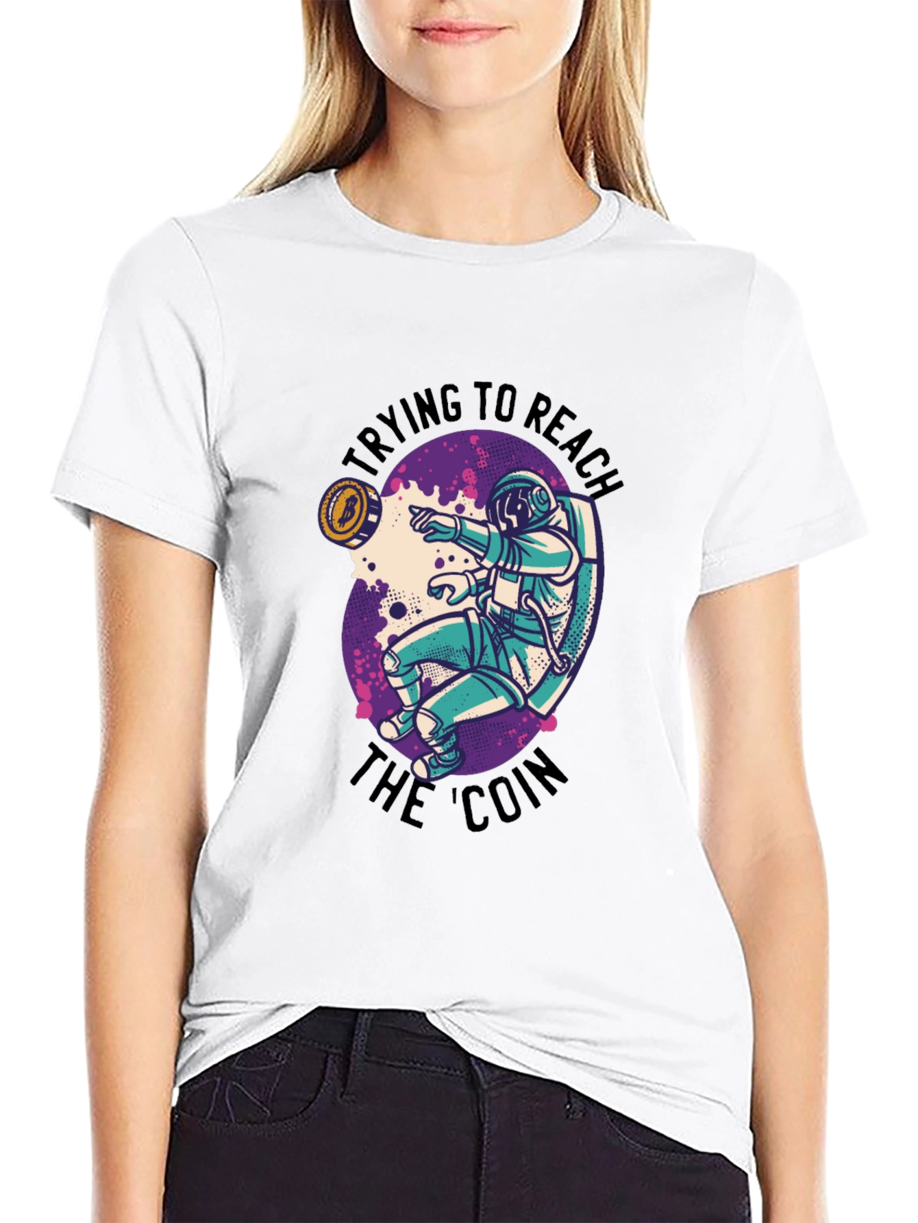Reach the Coin T-Shirt - Astronaut Crypto Tee